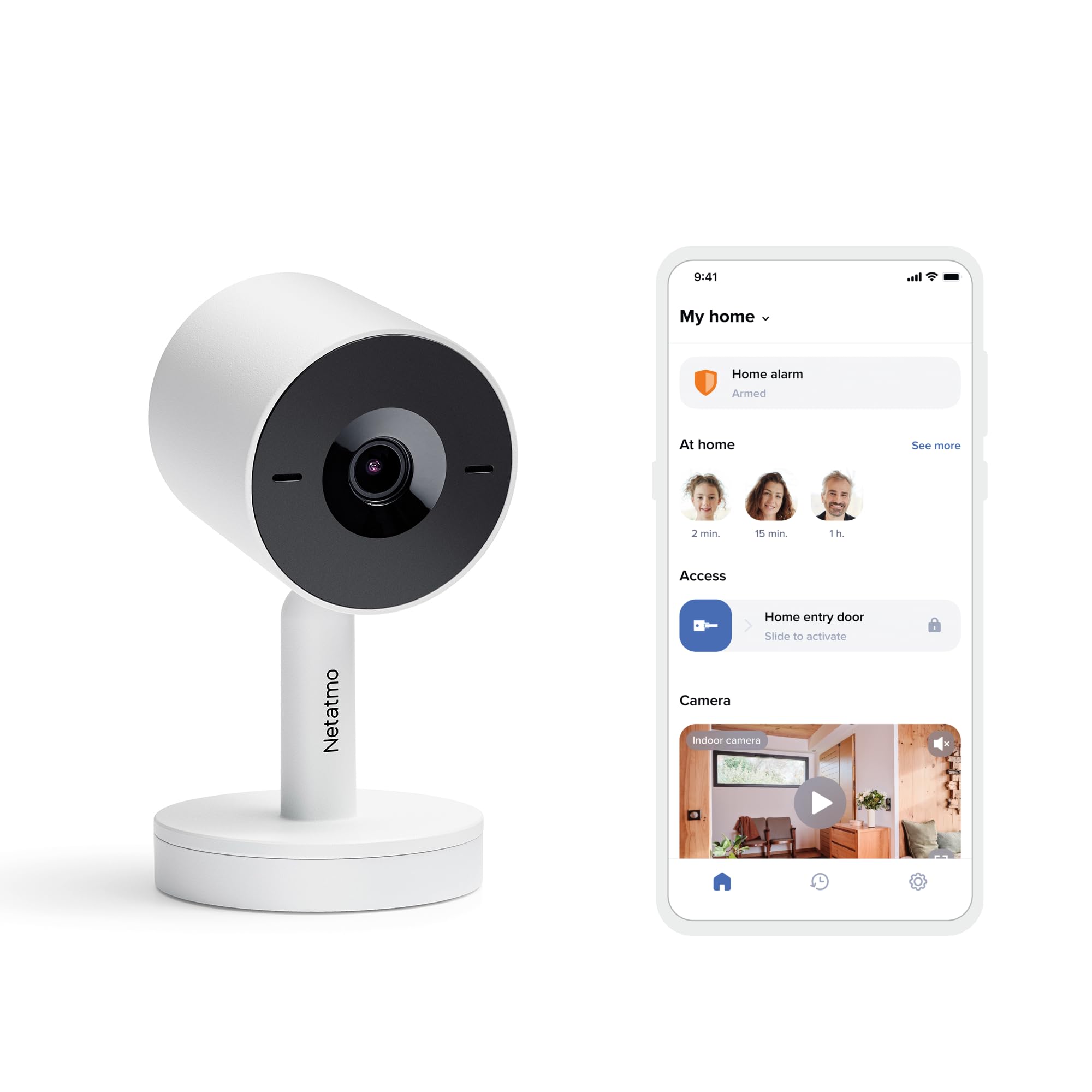 Netatmo Videocamera Interna di Sorveglianza Advance, Bianca