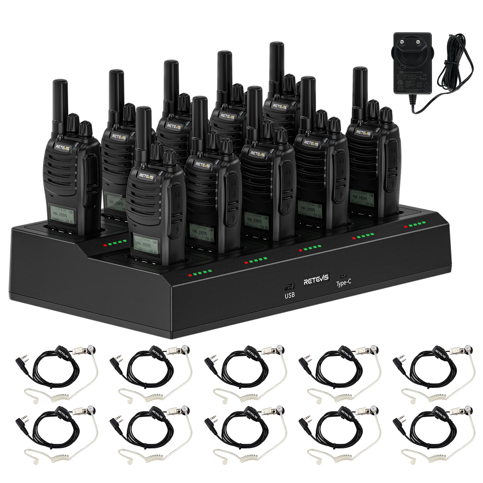 Retevis H777D Walkie Talkie PMR446 (10 pezzi)