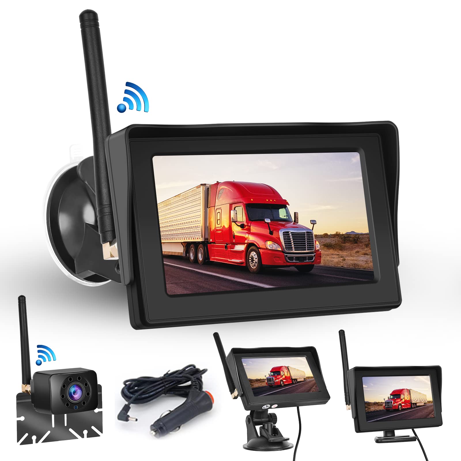 Hodozzy Kit Telecamera Posteriore Wireless Digitale 4,3"
