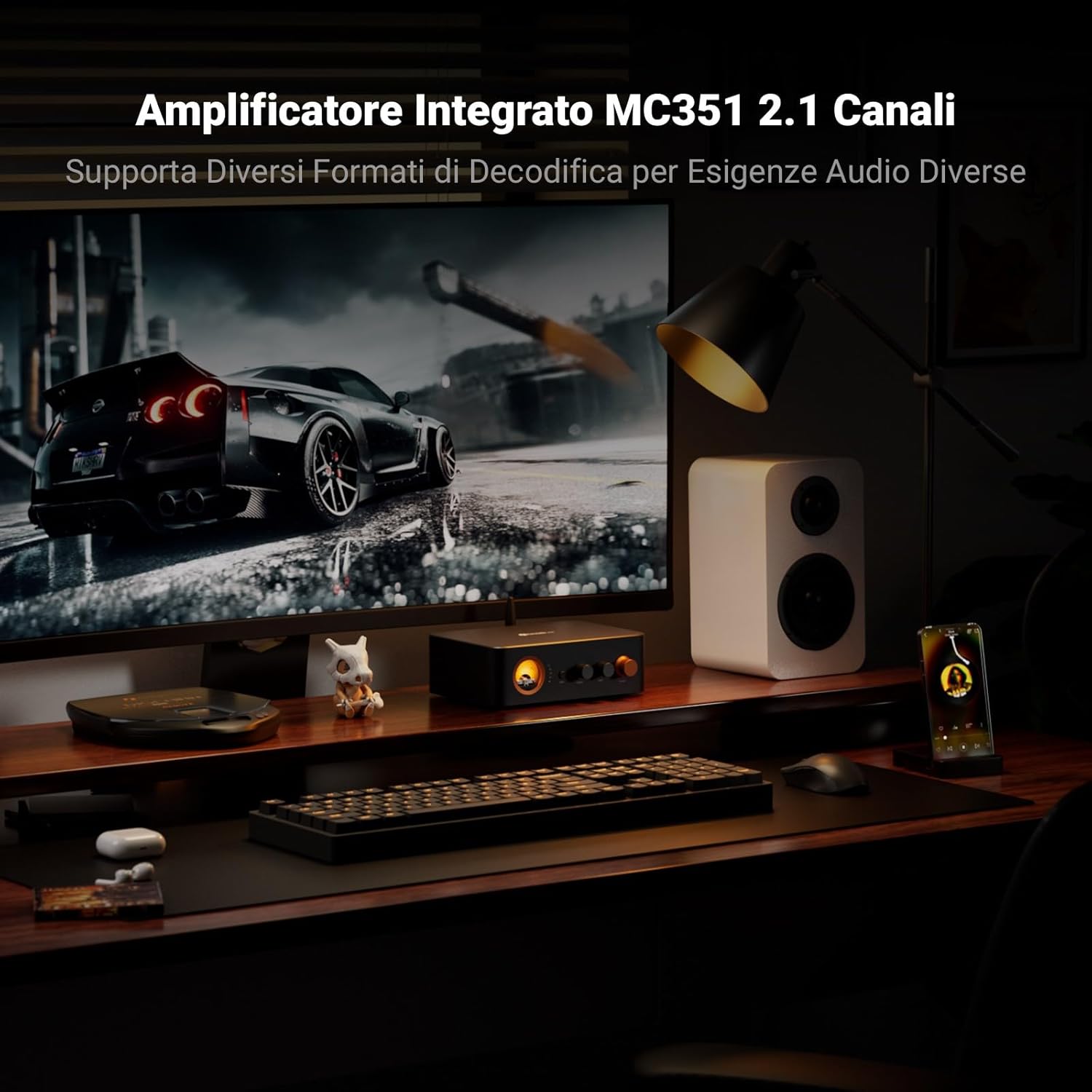 Fosi Audio MC351 - Amplificatore Audio 2.1 Canali con DAC - immagine 2