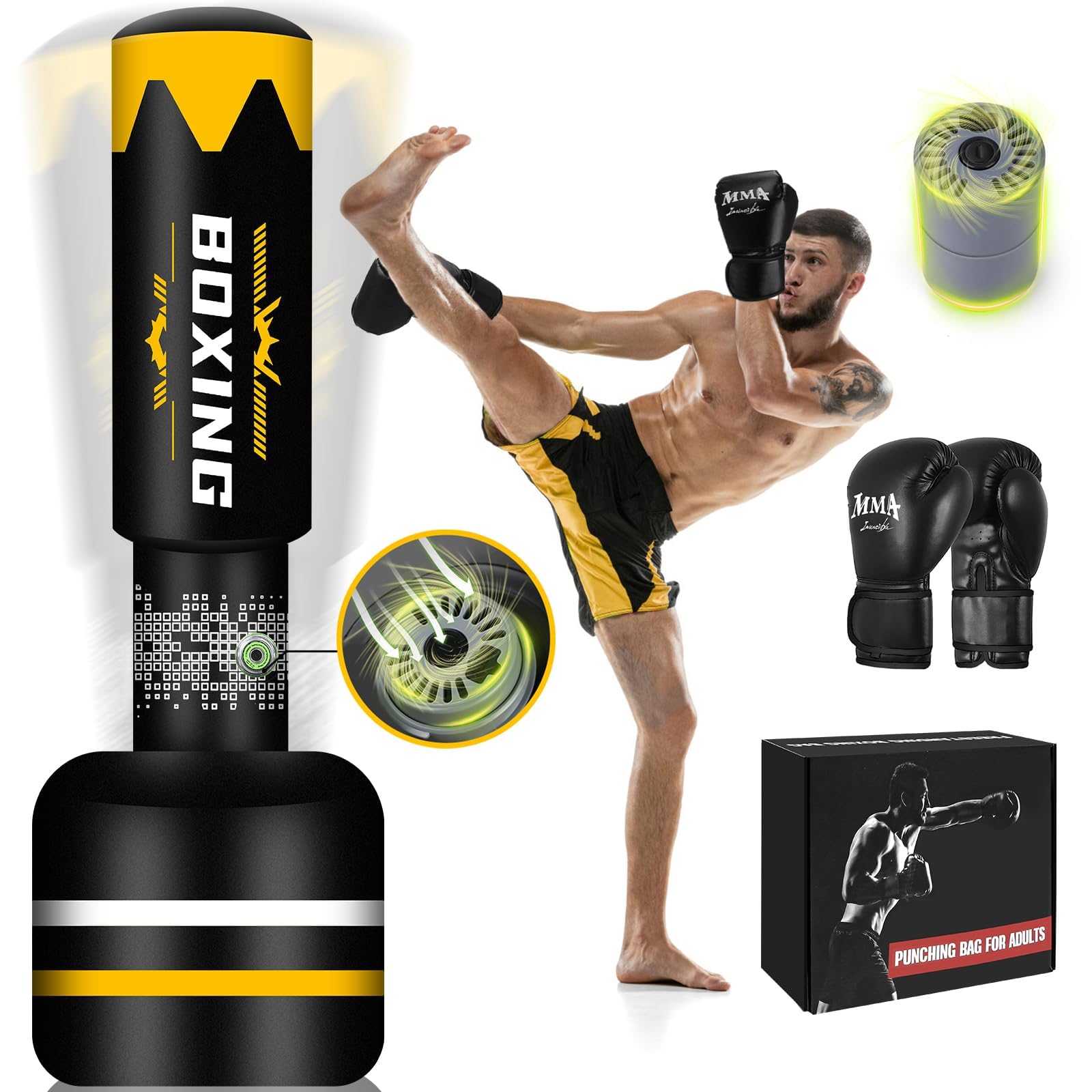 Sacco da Boxe 2 in 1 Autogonfiabile 180 cm