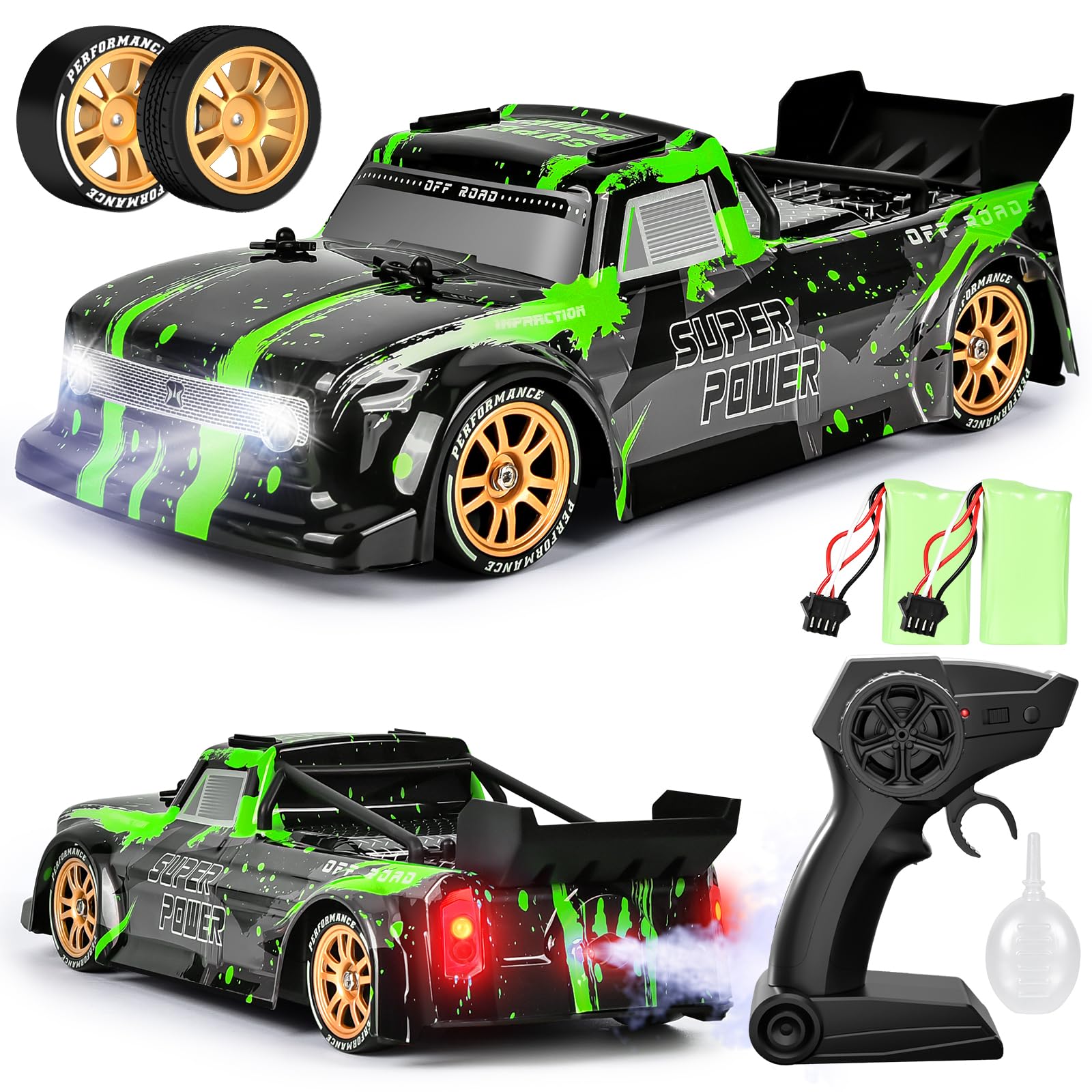 Macchina Telecomandata Drift 4WD 1:14 con Nebbia e LED