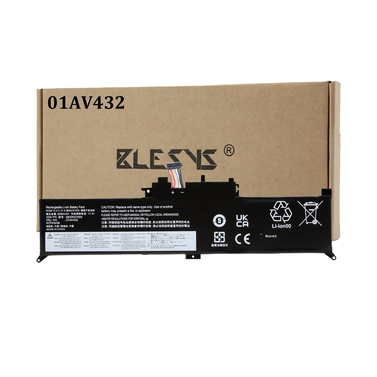 Blesys Batteria per Lenovo Thinkpad Yoga 260 370 X380