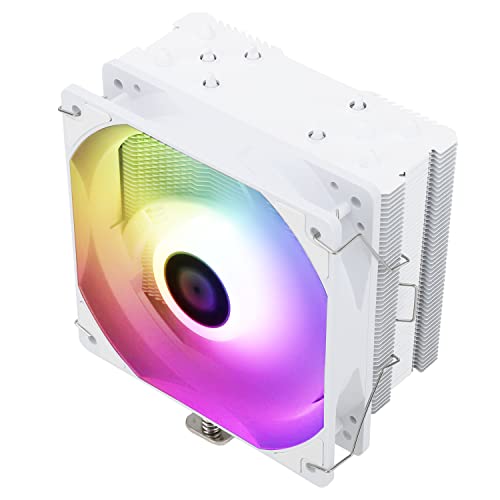 TR Assassin King 120 SE White ARGB Raffreddatore d'aria per processore, 5 tubi di calore, TL-C12CW-S PWM Raffreddatore CPU silenzioso, per AMD AM4 AM5/Intel 1151/1150/1200/1700