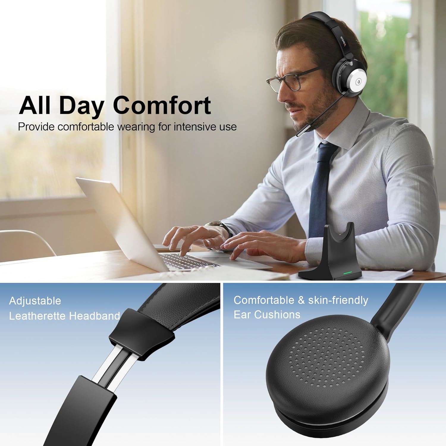 Wantek Cuffie Wireless con Microfono - immagine 4