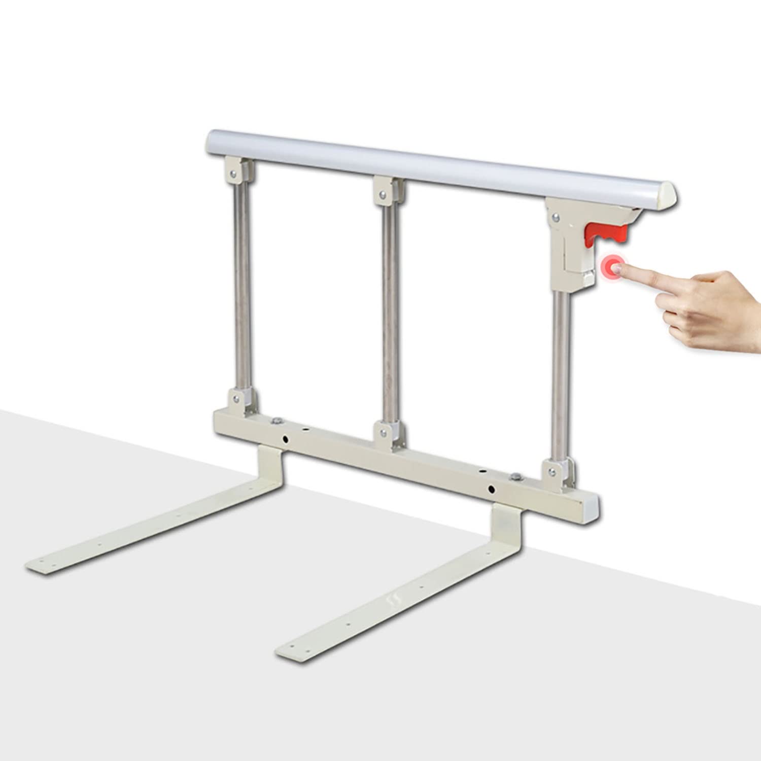 Gdmokle Sponda Letto Ribaltabile 70x40cm, Silver