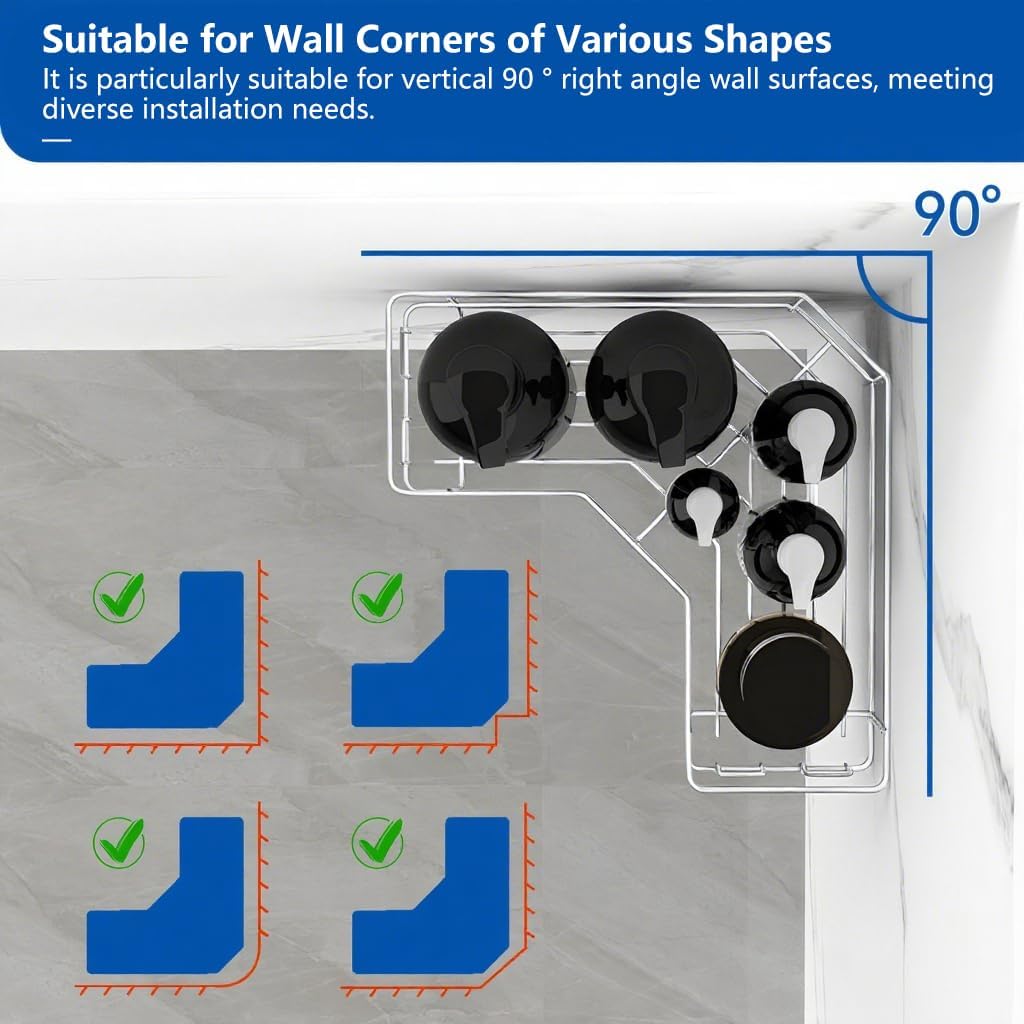 Acemining Porta Sapone per Doccia 3 Pack, Argento - immagine 8