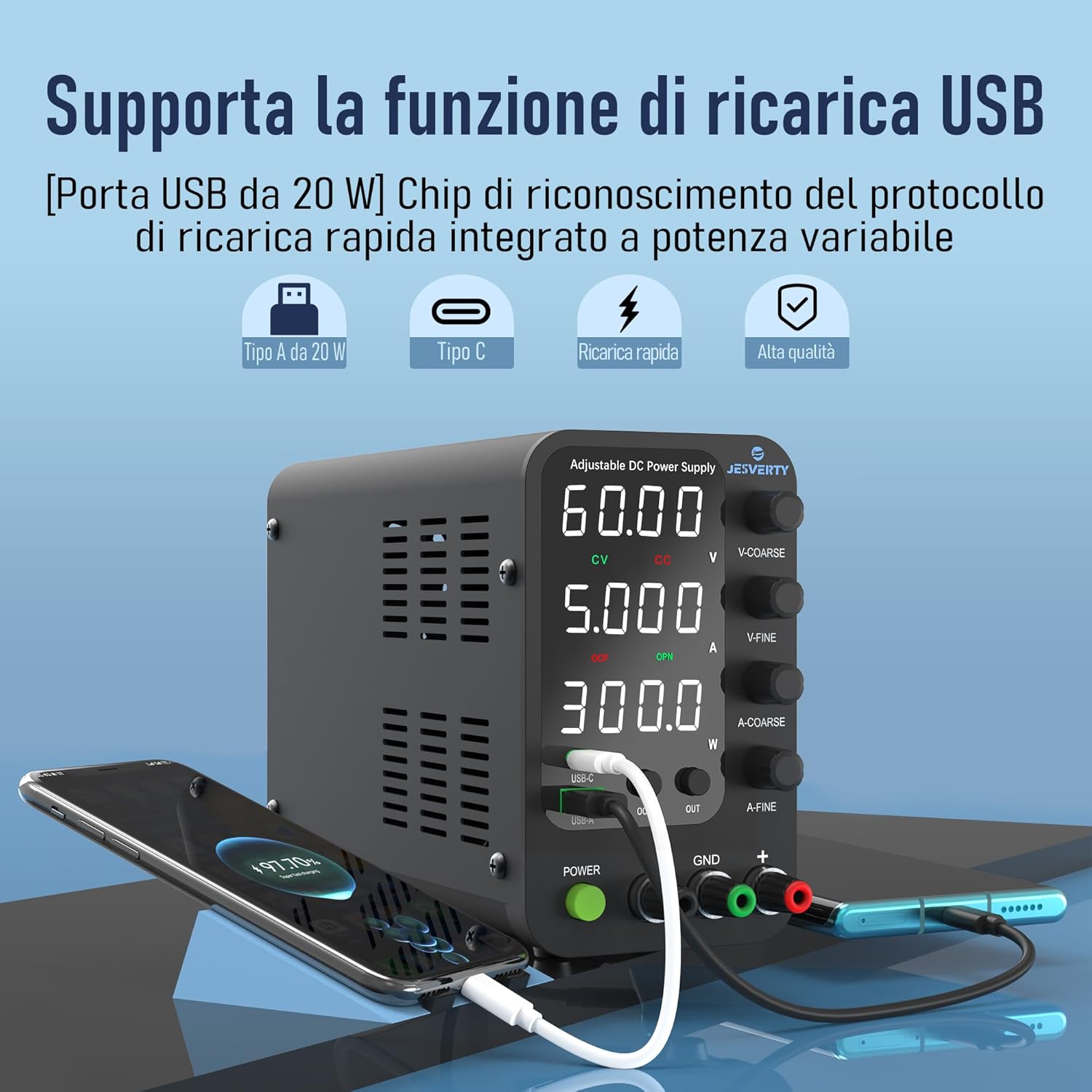 Alimentatore CC Variabile SPS-6005V 60V 5A - immagine 2