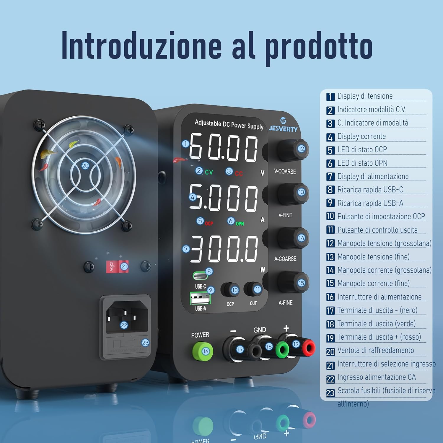 Alimentatore CC Variabile SPS-6005V 60V 5A - immagine 4