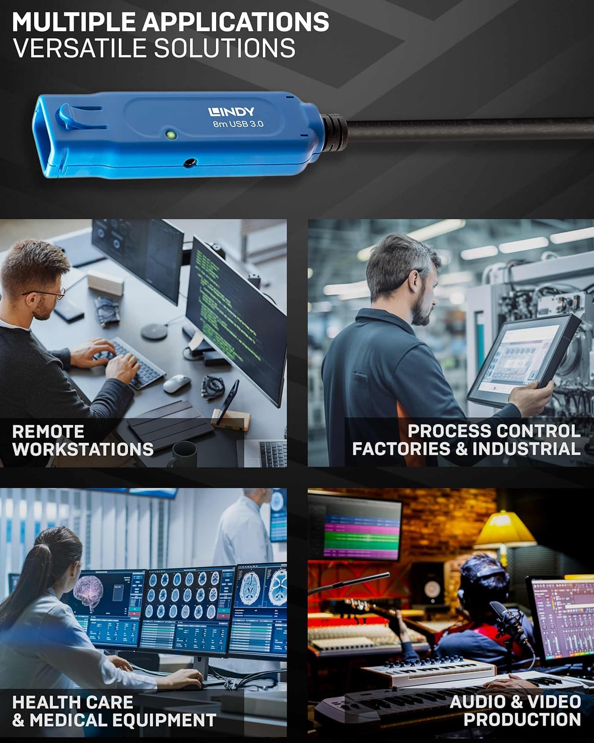 Lindy - Cavo Prolunga USB 3.0 Active Extension Pro 8 Metri - immagine 3