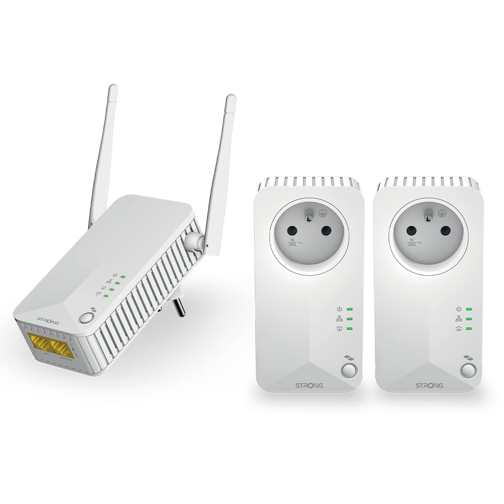 Strong Kit CPL 600 Mbps con WiFi e Porta Ethernet (2+1)