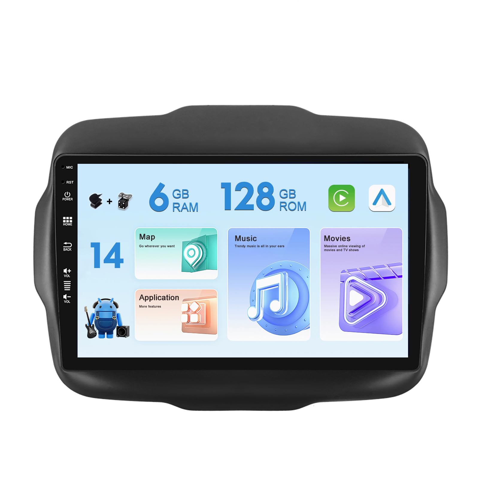 Misonda Android 14 Autoradio 9" IPS per Jeep Renegade (2015-2018)