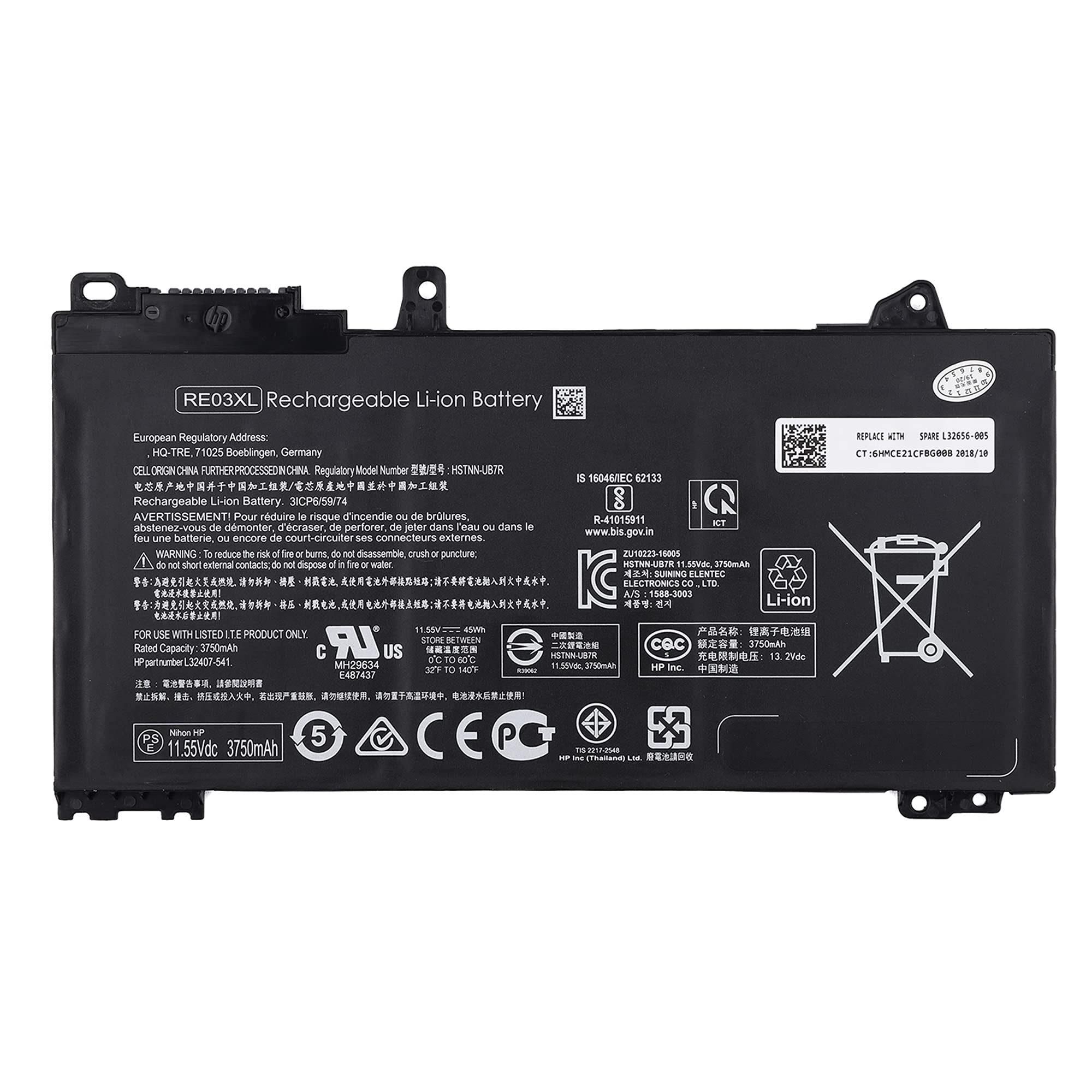 Swark Batteria di Ricambio RE03XL per HP ProBook G6