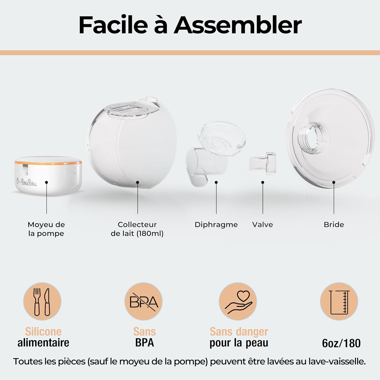 Tiralatte Elettrico Indossabile senza BPA (2 Pezzi) - immagine 5