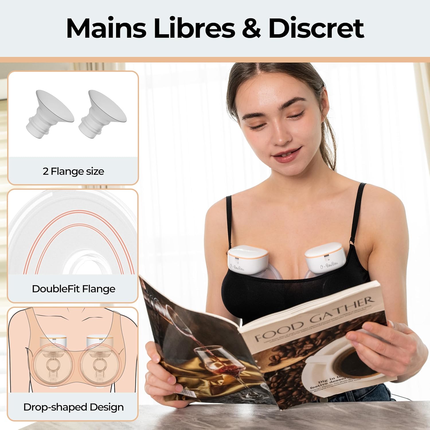 Tiralatte Elettrico Indossabile senza BPA (2 Pezzi) - immagine 6