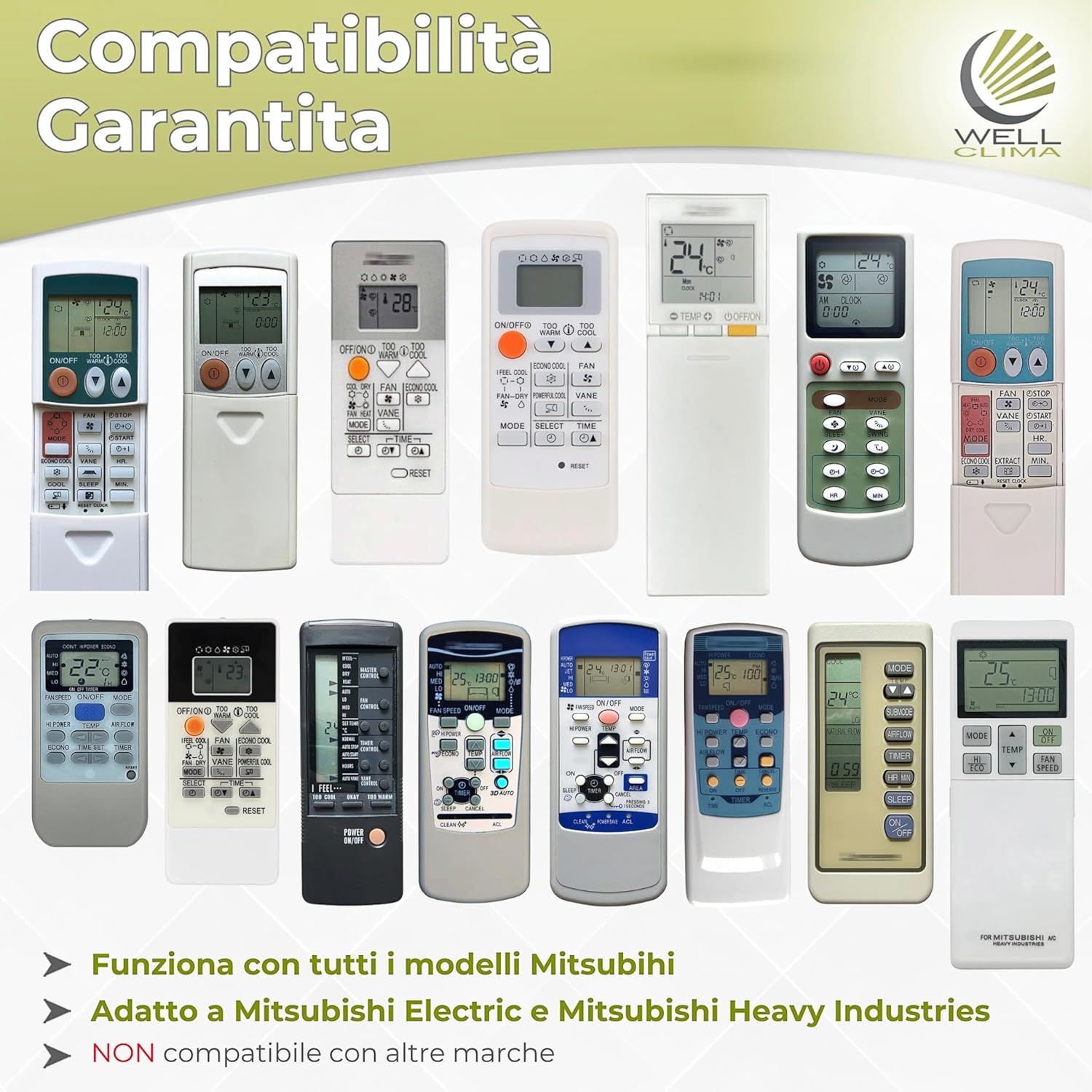 Wellclima WEC-MI1 Telecomando Universale Mitsubishi - immagine 5
