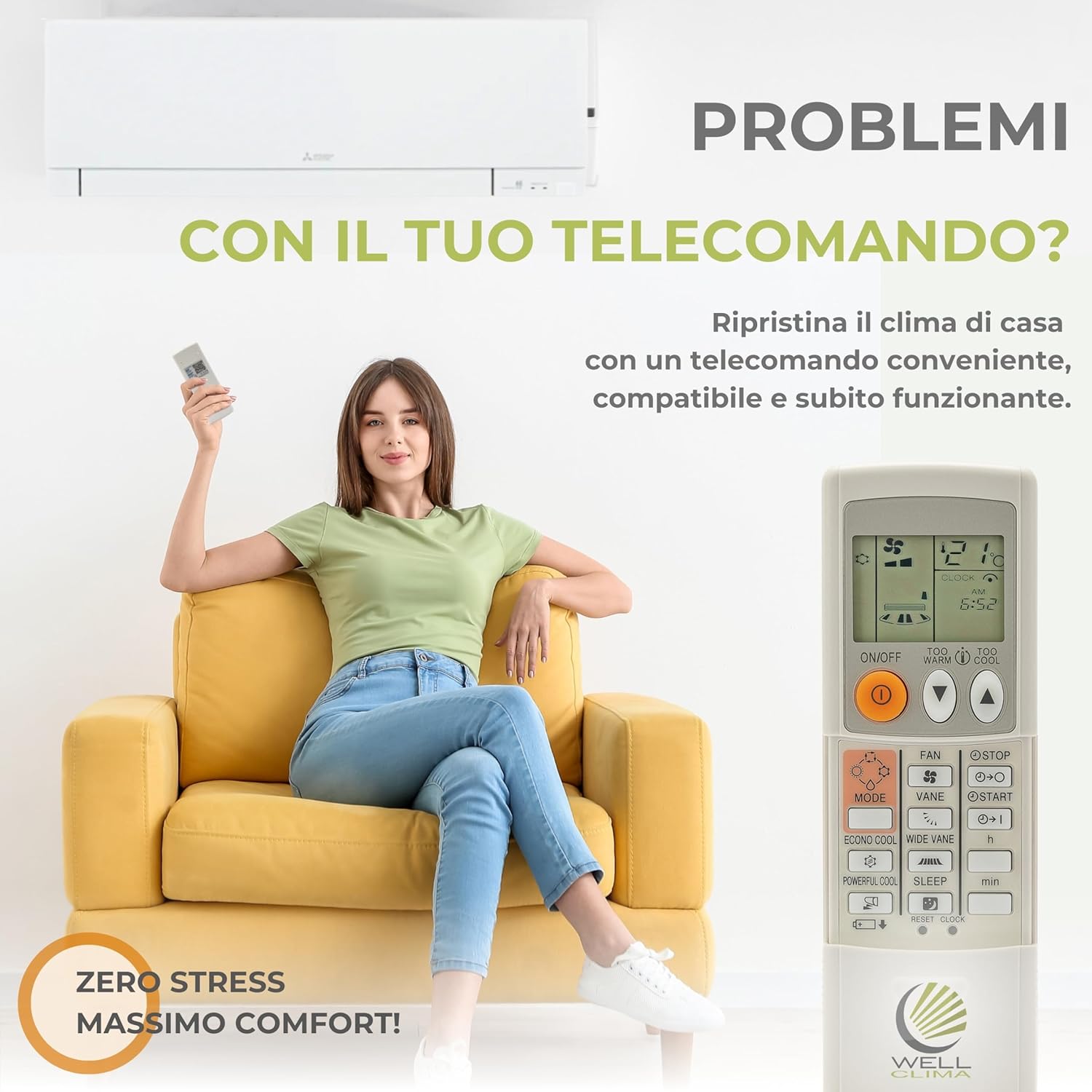 Wellclima WEC-MI1 Telecomando Universale Mitsubishi - immagine 6