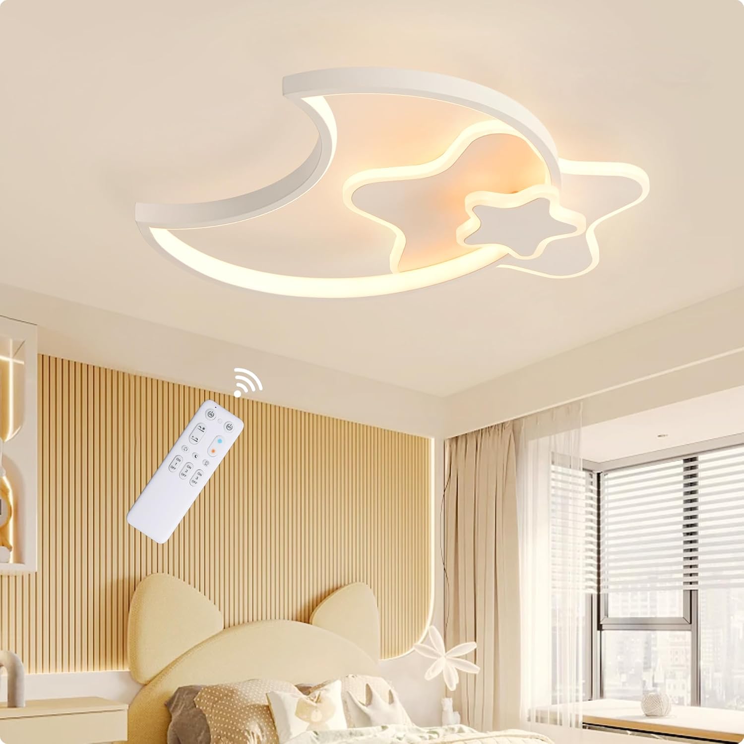 Lampadario Cameretta Bambini LED Soffitto 45CM Stella - immagine 1