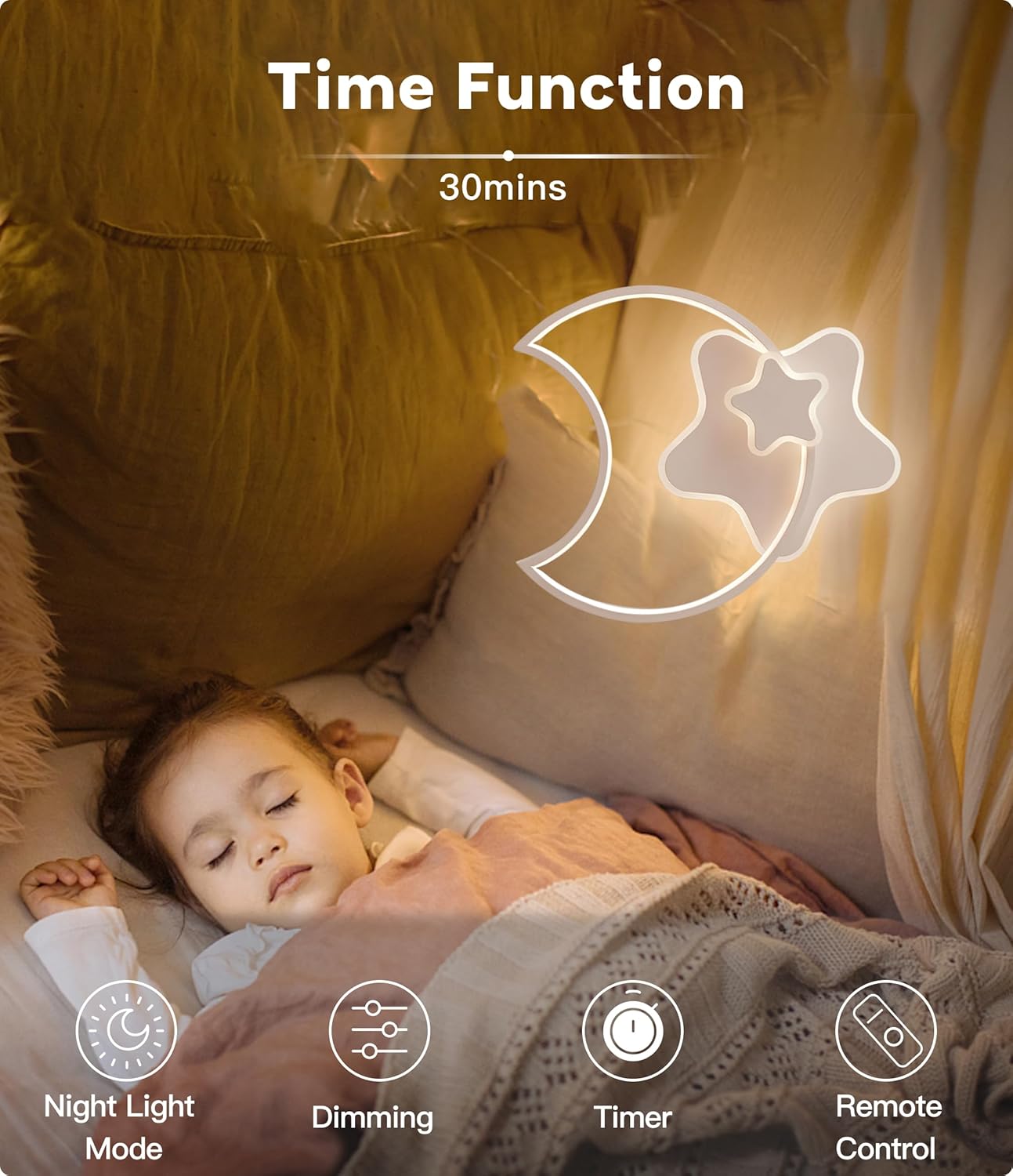 Lampadario Cameretta Bambini LED Soffitto 45CM Stella - immagine 3