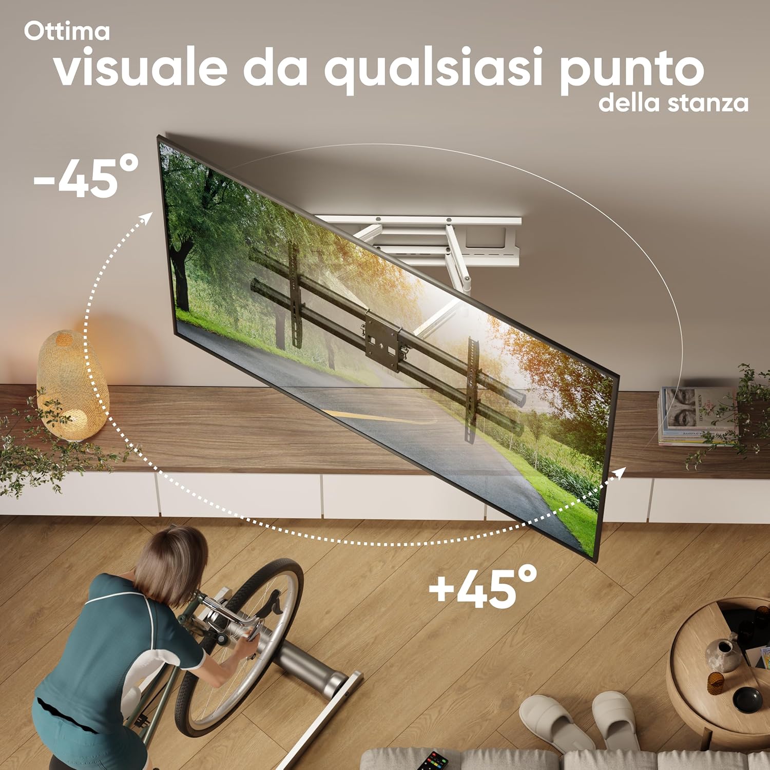 Onkron Supporto TV Parete 42"–120" fino a 100kg - immagine 5