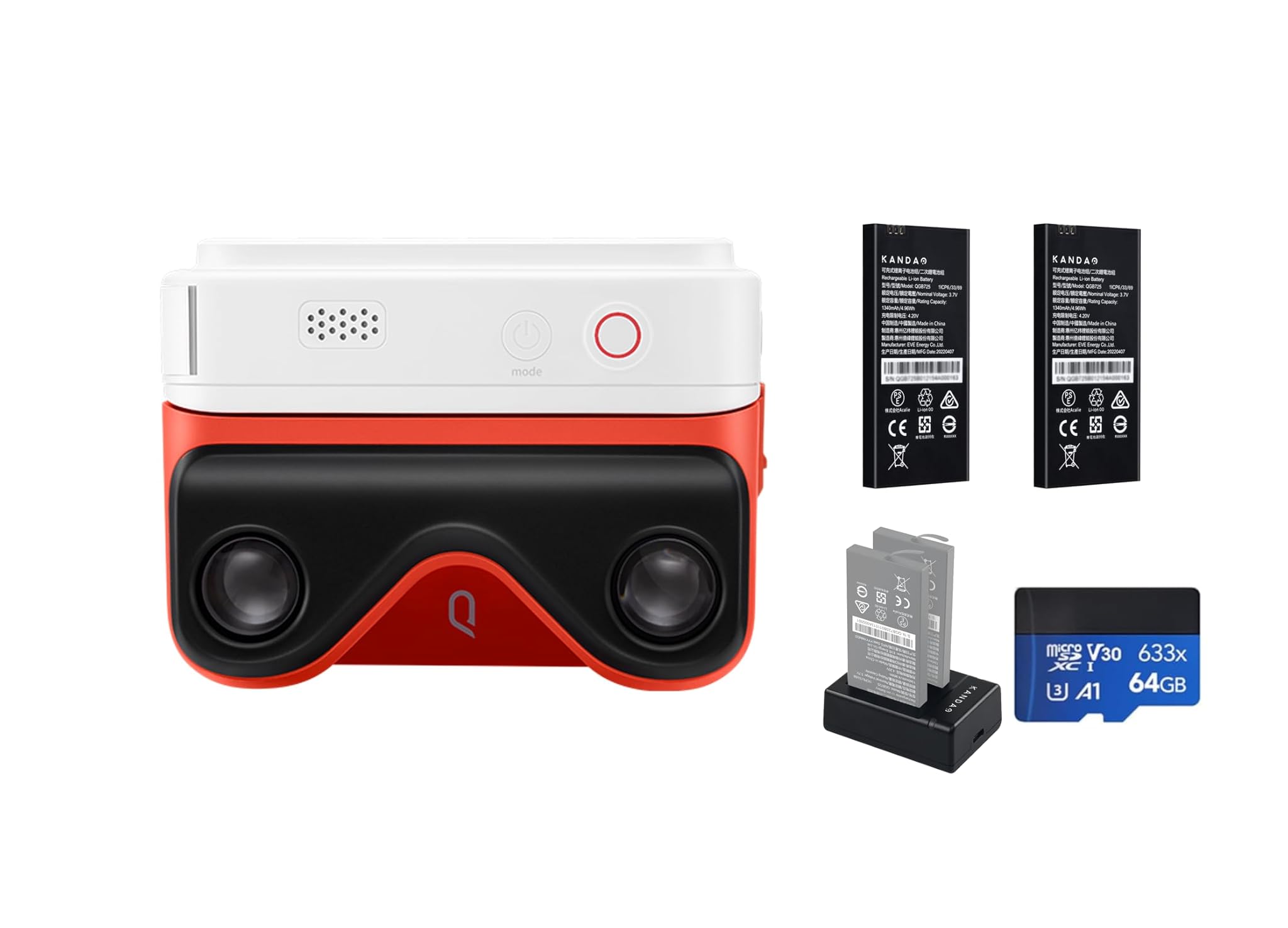 Kandao QooCam Ego - Fotocamera 3D 4K 60fps, Bianco