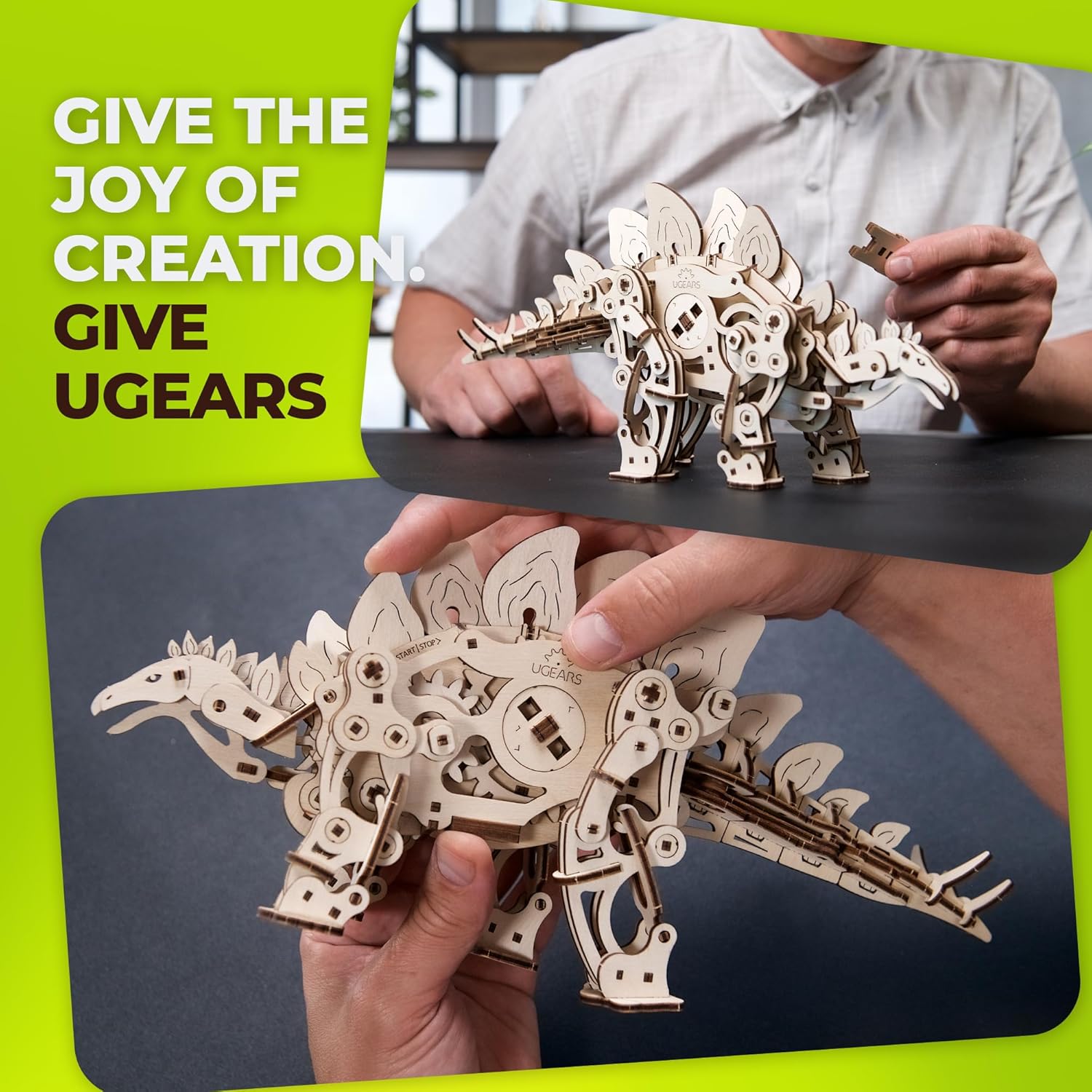 Ugears Stegosauro - Puzzle Legno 3D Meccanico - immagine 3