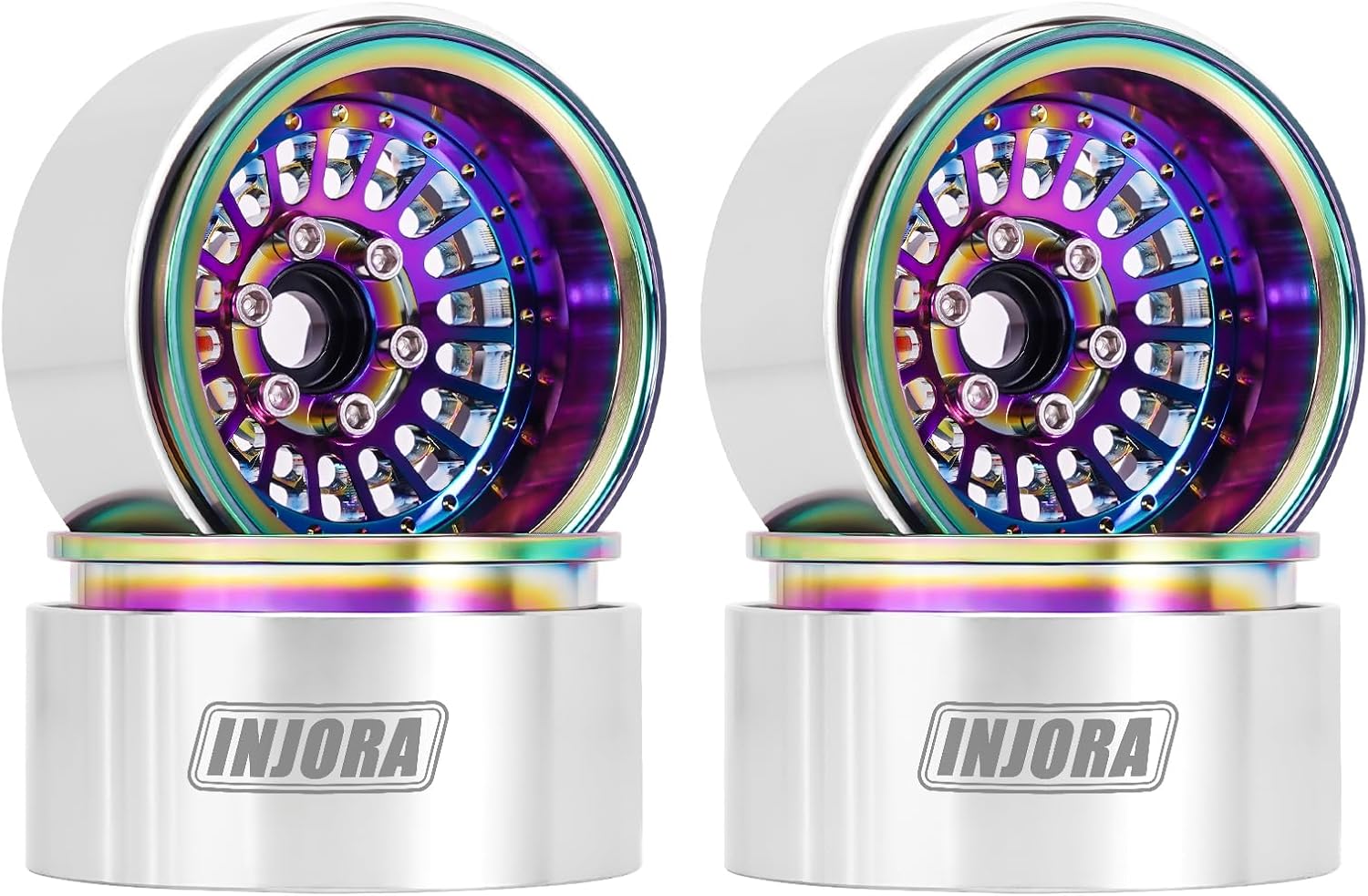 INJORA 1.9 Beadlock Cerchio Ruota Alluminio Offset -10mm - immagine 1