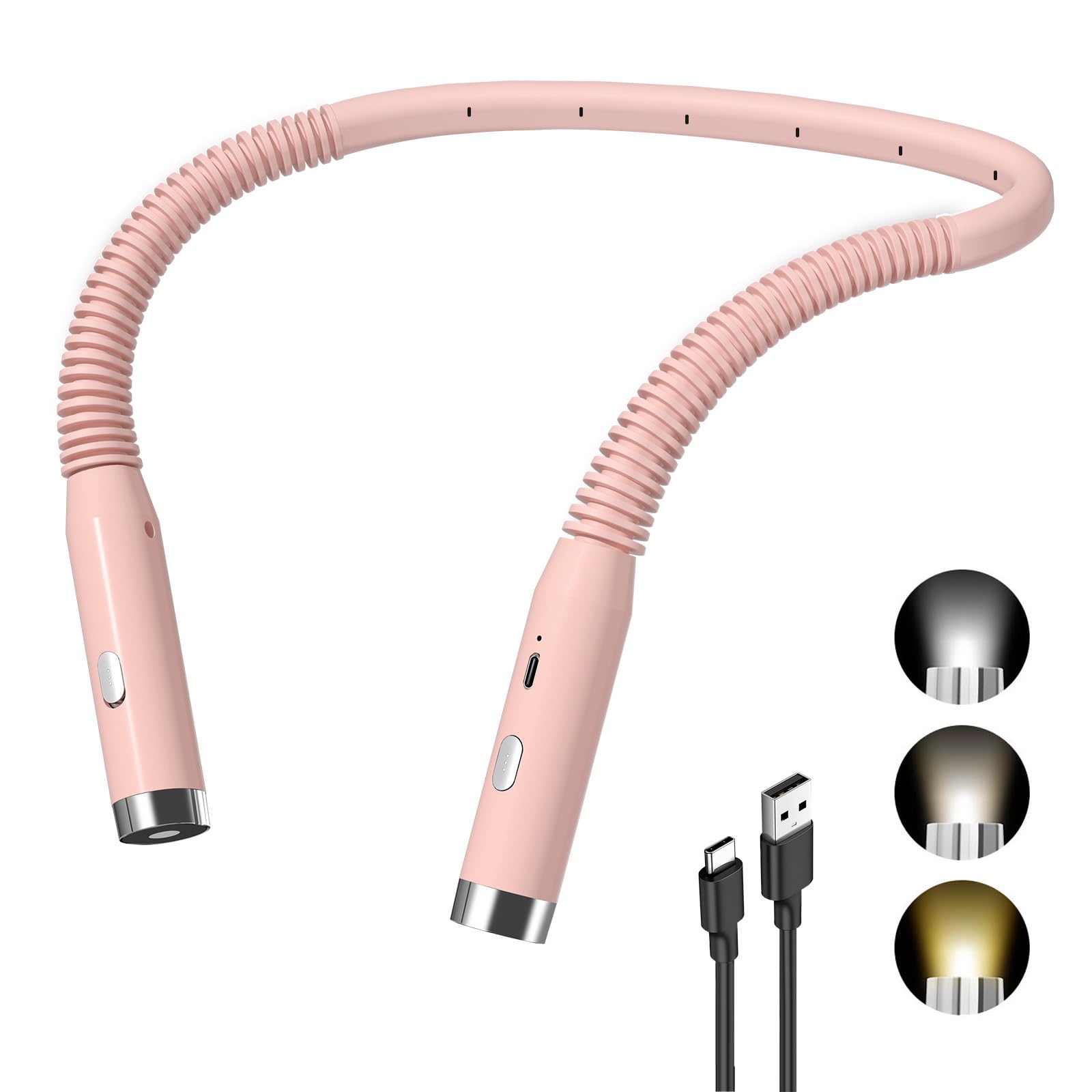 Diboniur Lampada da Lettura Ricaricabile, Rosa