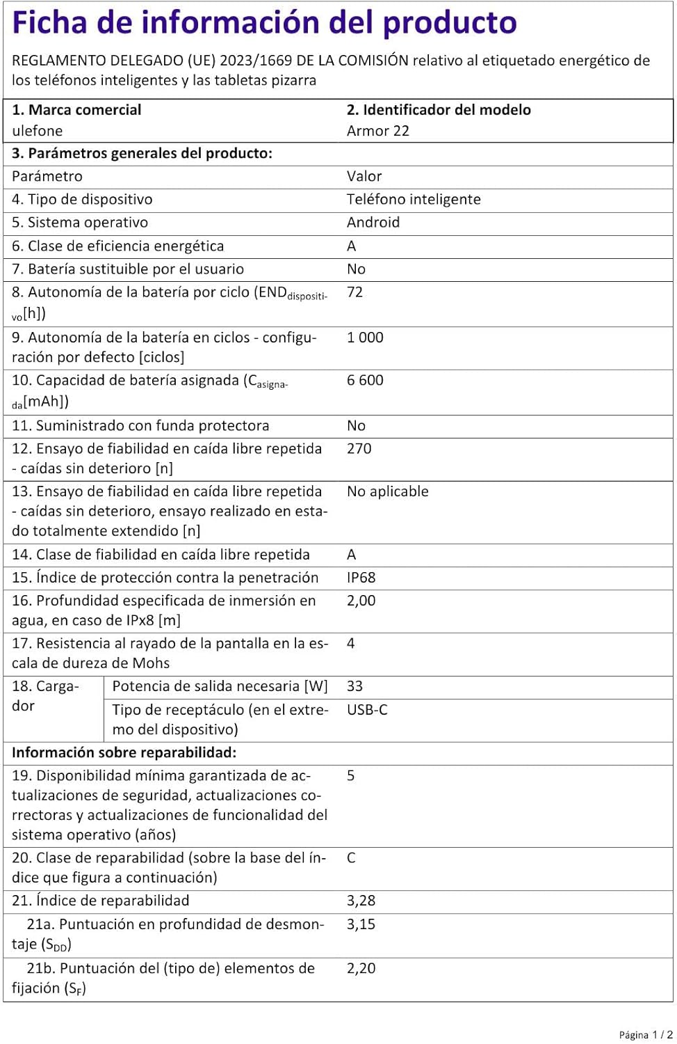 Ulefone Armor 22 Rugged Smartphone 16GB+256GB, Nero - immagine 10