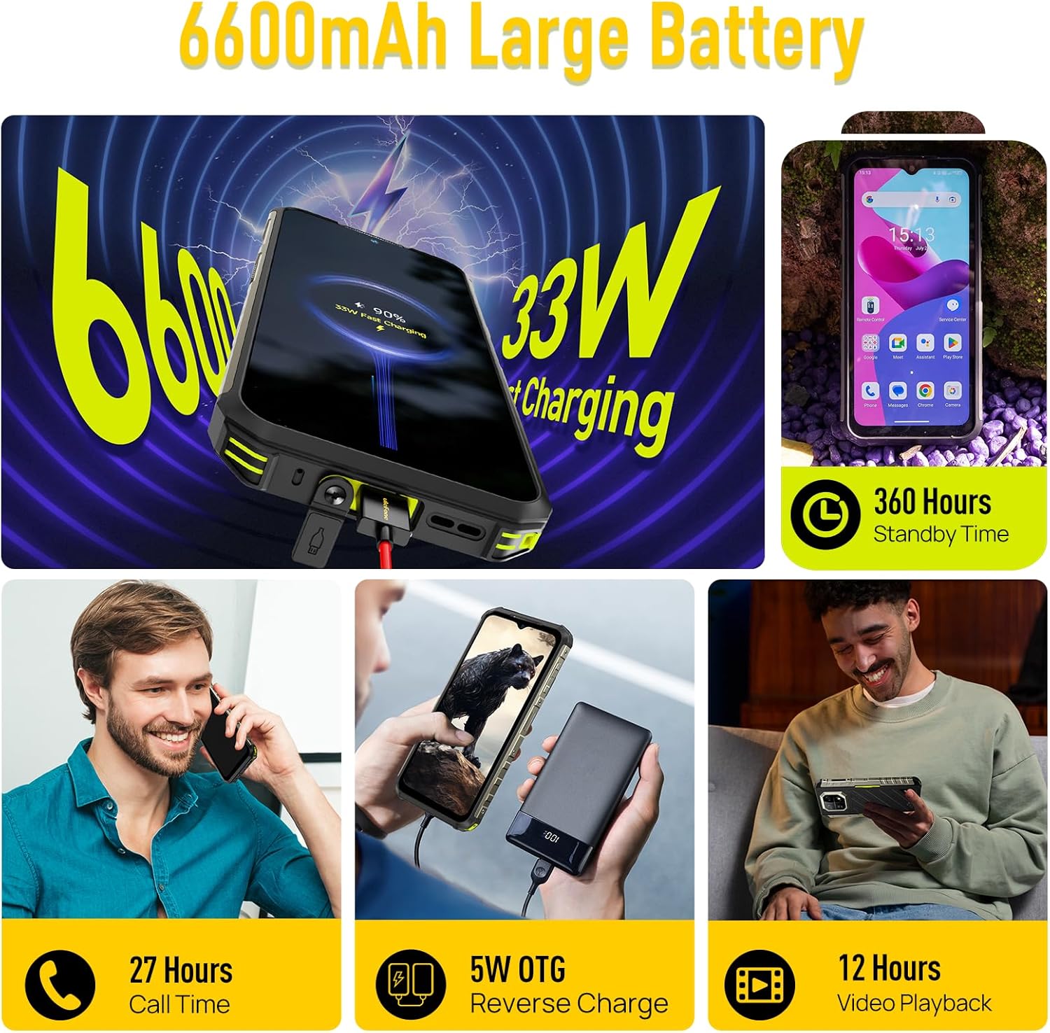 Ulefone Armor 22 Rugged Smartphone 16GB+256GB, Nero - immagine 6