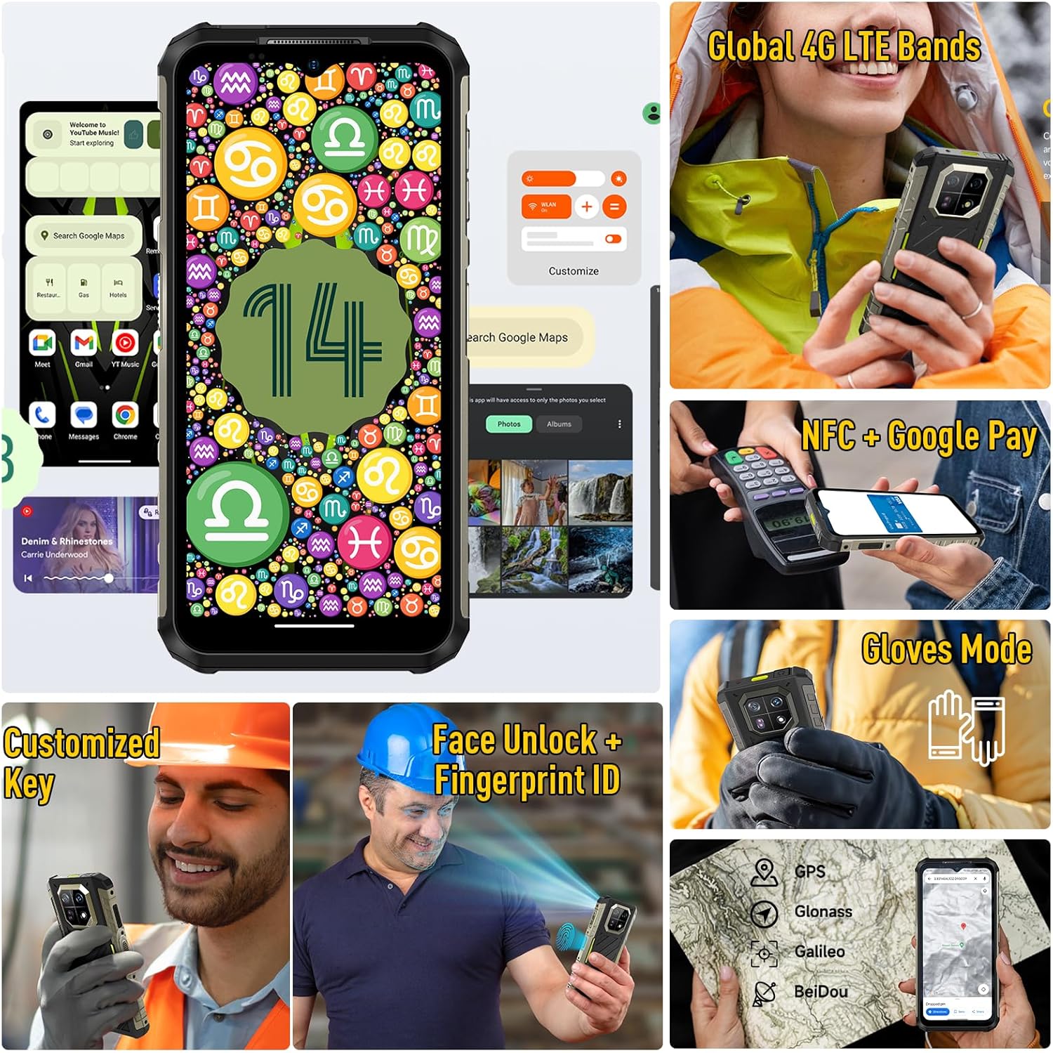 Ulefone Armor 22 Rugged Smartphone 16GB+256GB, Nero - immagine 7