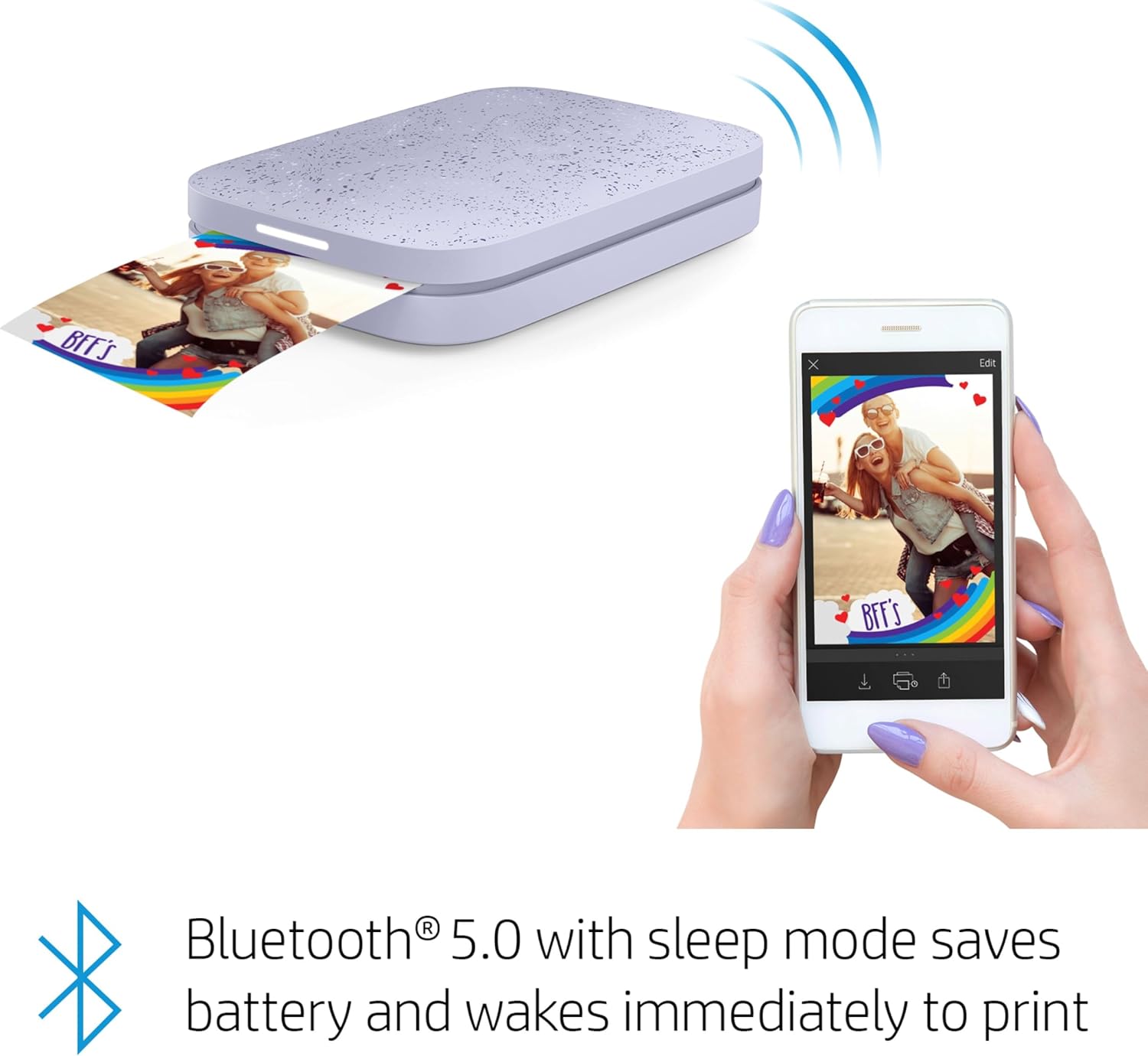 Hp Sprocket Stampante Fotografica Istantanea 2x3", Viola - immagine 4