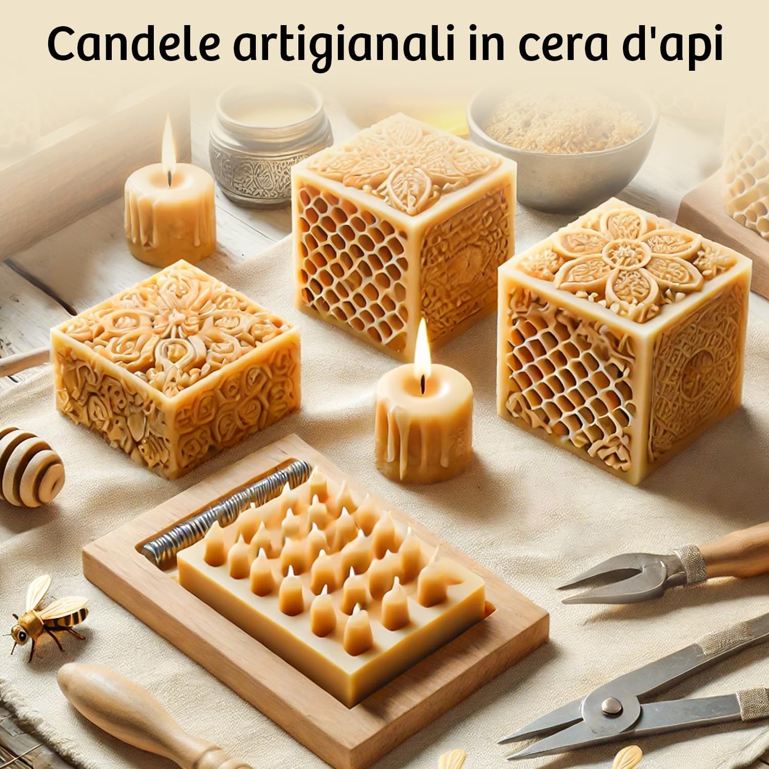 Cera d'api Bianca 4.5KG - Pastiglie Naturali - immagine 4