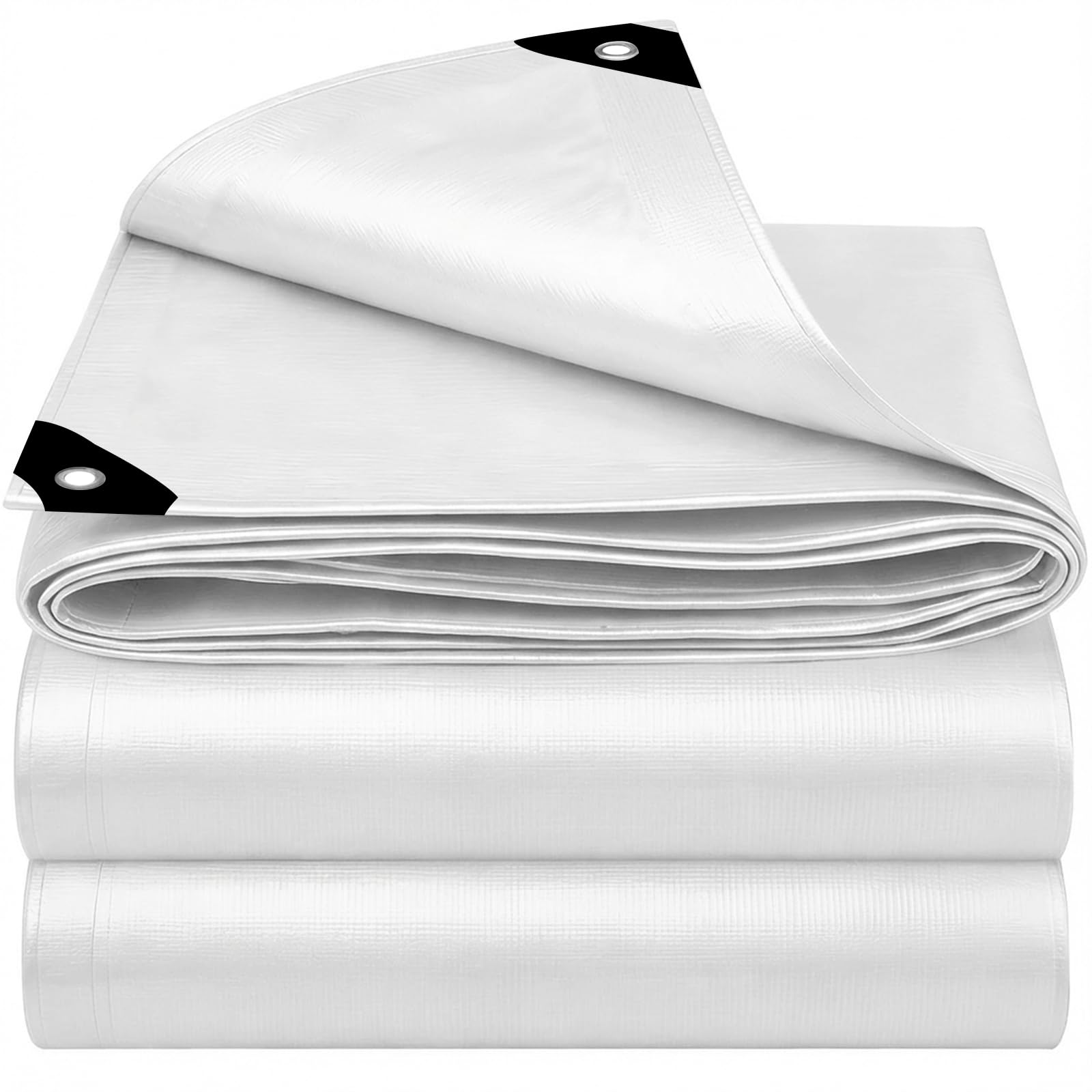 Telo Impermeabile Esterno in Polietilene 6x12m, Bianco