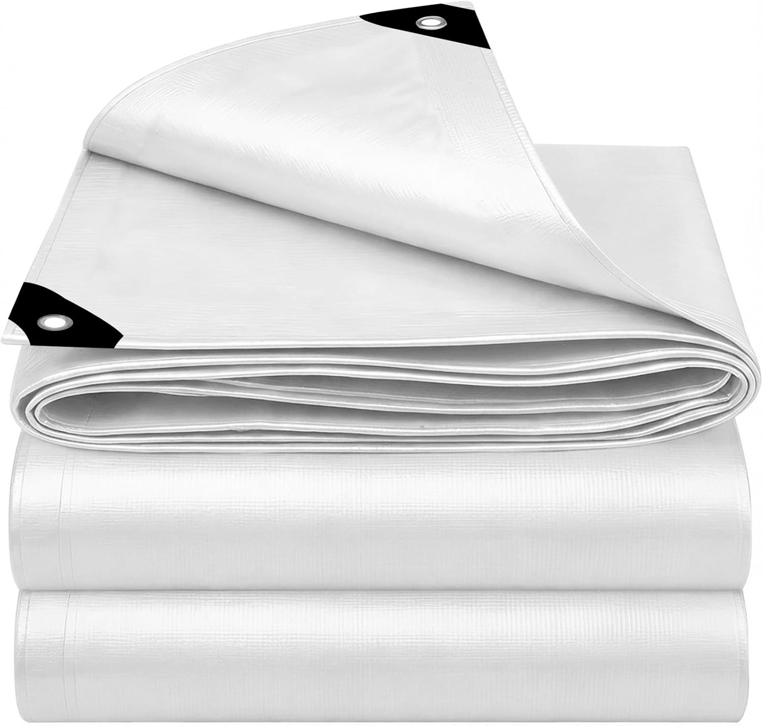 Telo Impermeabile Esterno in Polietilene 6x12m, Bianco - immagine 1