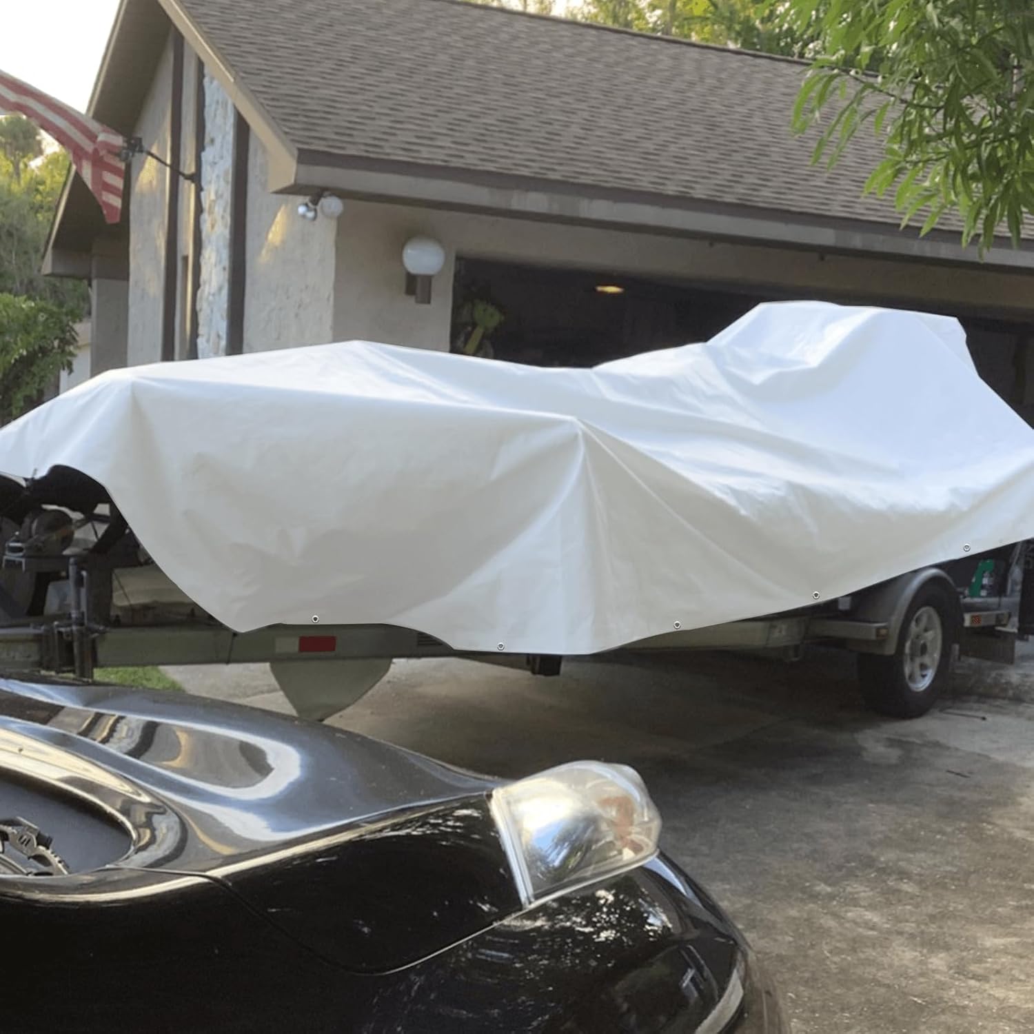 Telo Impermeabile Esterno in Polietilene 6x12m, Bianco - immagine 3