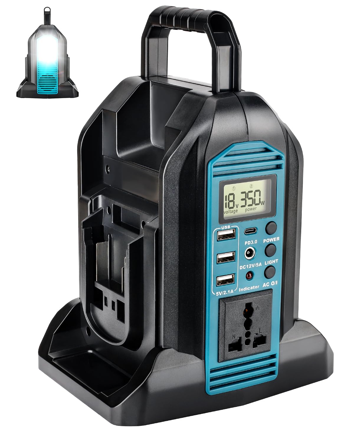 Inverter Sine Wave 350W per Batteria Makita 18V