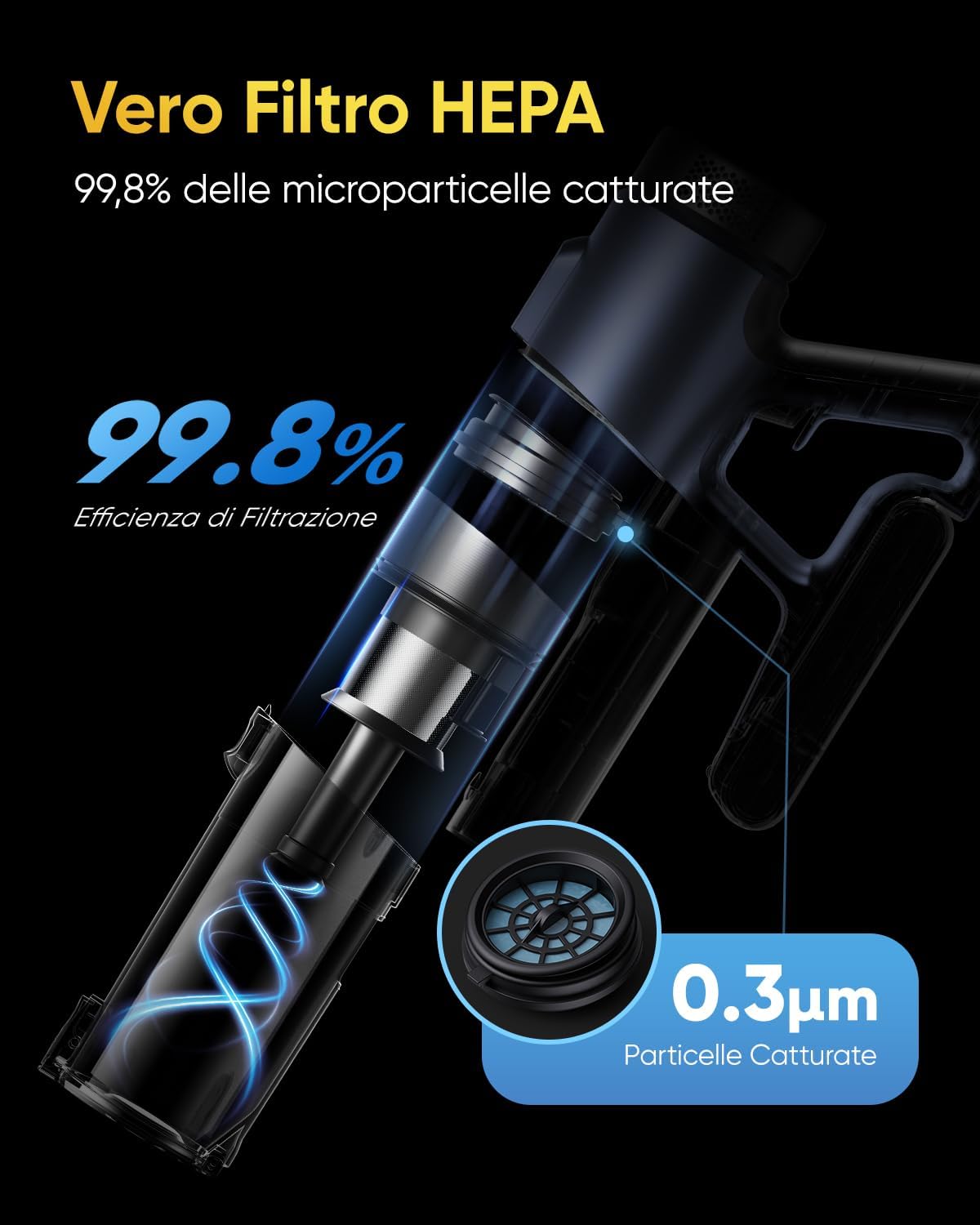 Vexilar V12 - Aspirapolvere Senza Fili 58000Pa - immagine 9