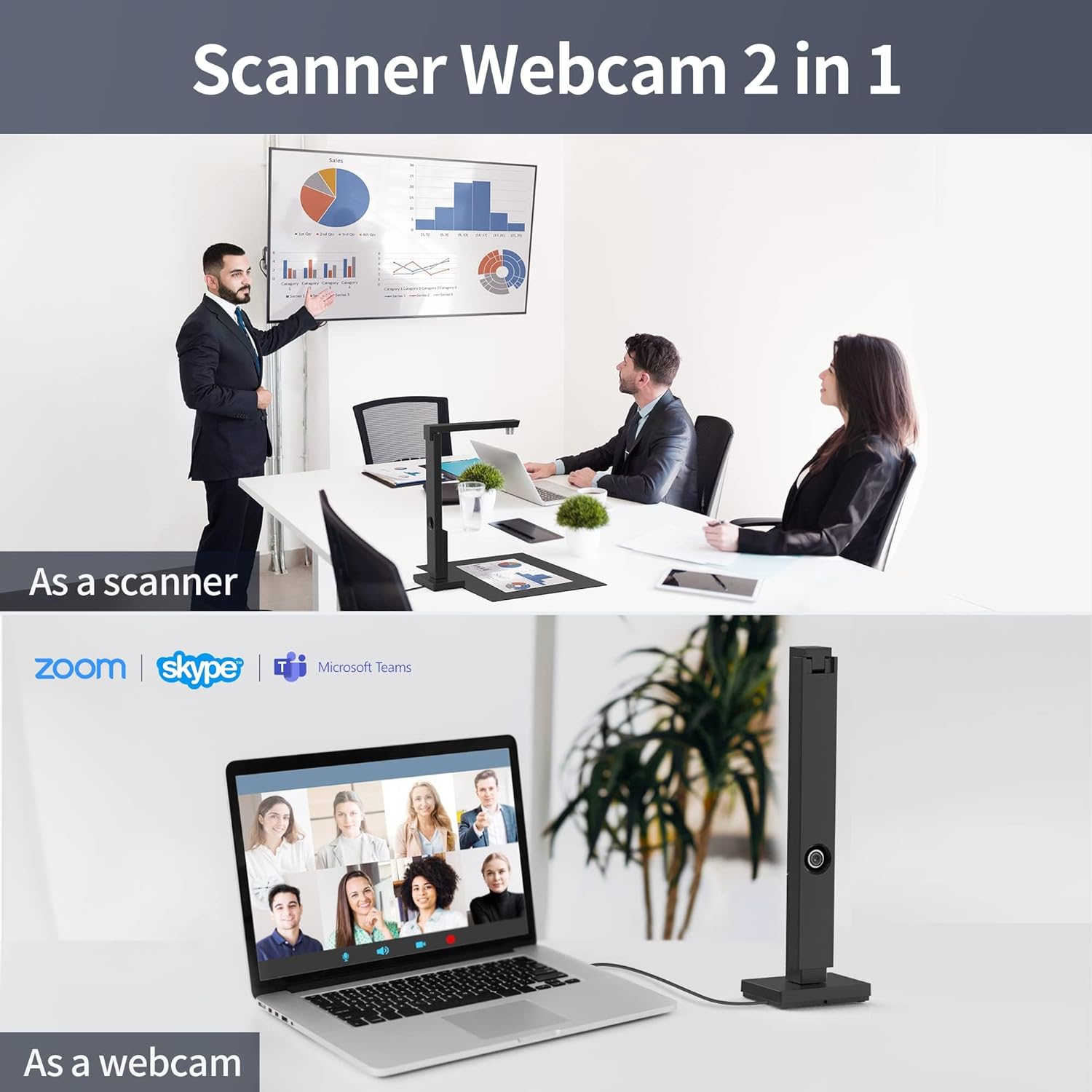 Czur Fotocamera per Documenti USB 8 MP e Visualizzatore - immagine 3