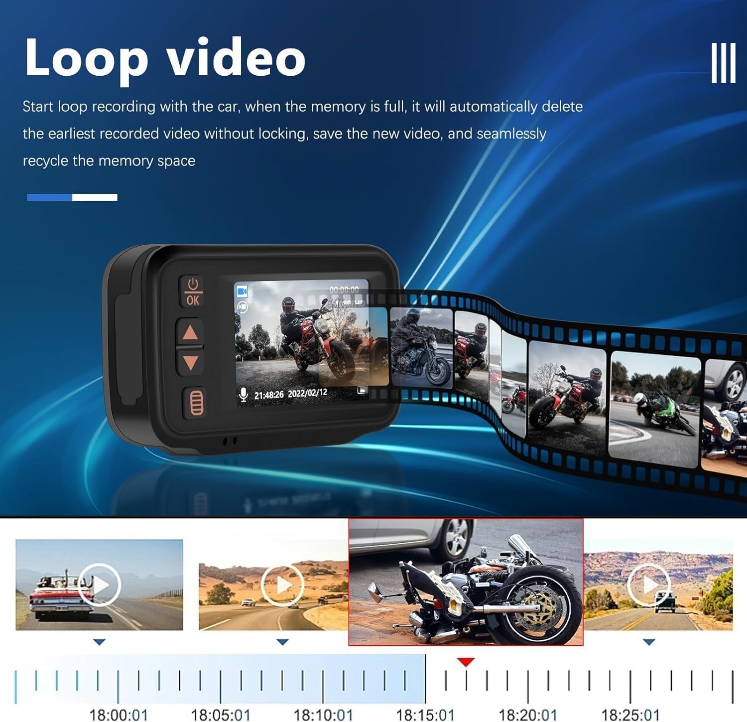 Camecho Dashcam Anteriore e Posteriore IP65 - immagine 3