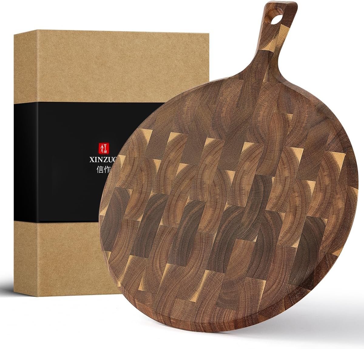 Xinzuo Tagliere per Pizza in Legno di Acacia 42,5x32cm