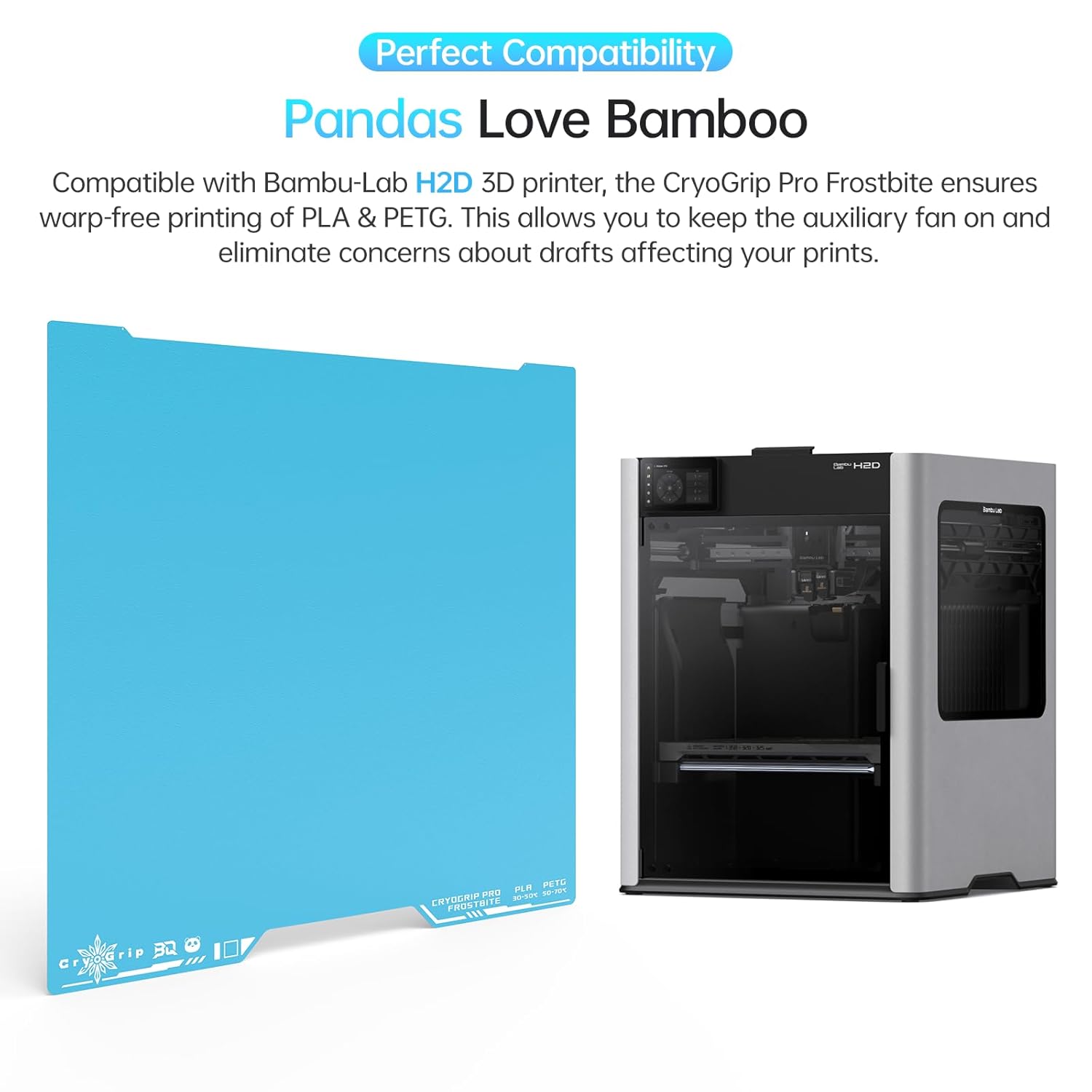 BIQU CryoGrip Pro Frostbite Panda Piastra Stampante 3D - immagine 4