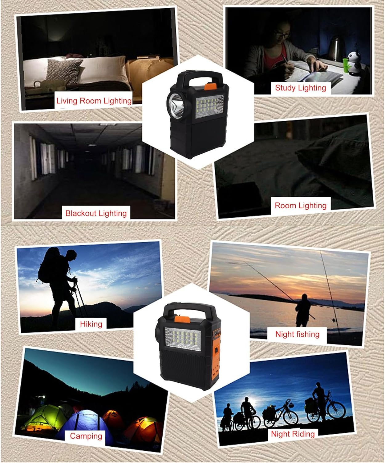 Denash Generatore Solare Portatile con Luci LED Integrate - immagine 4