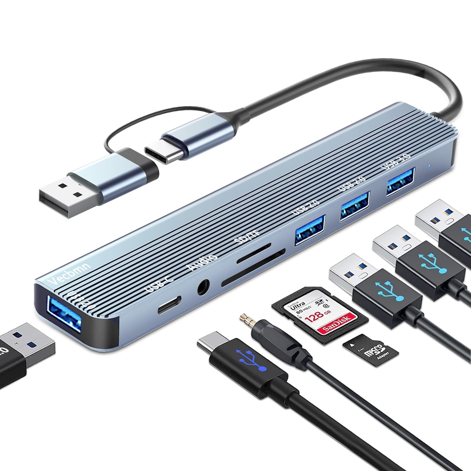 Hub USB-C 8 in 1 Adattatore Multiporta