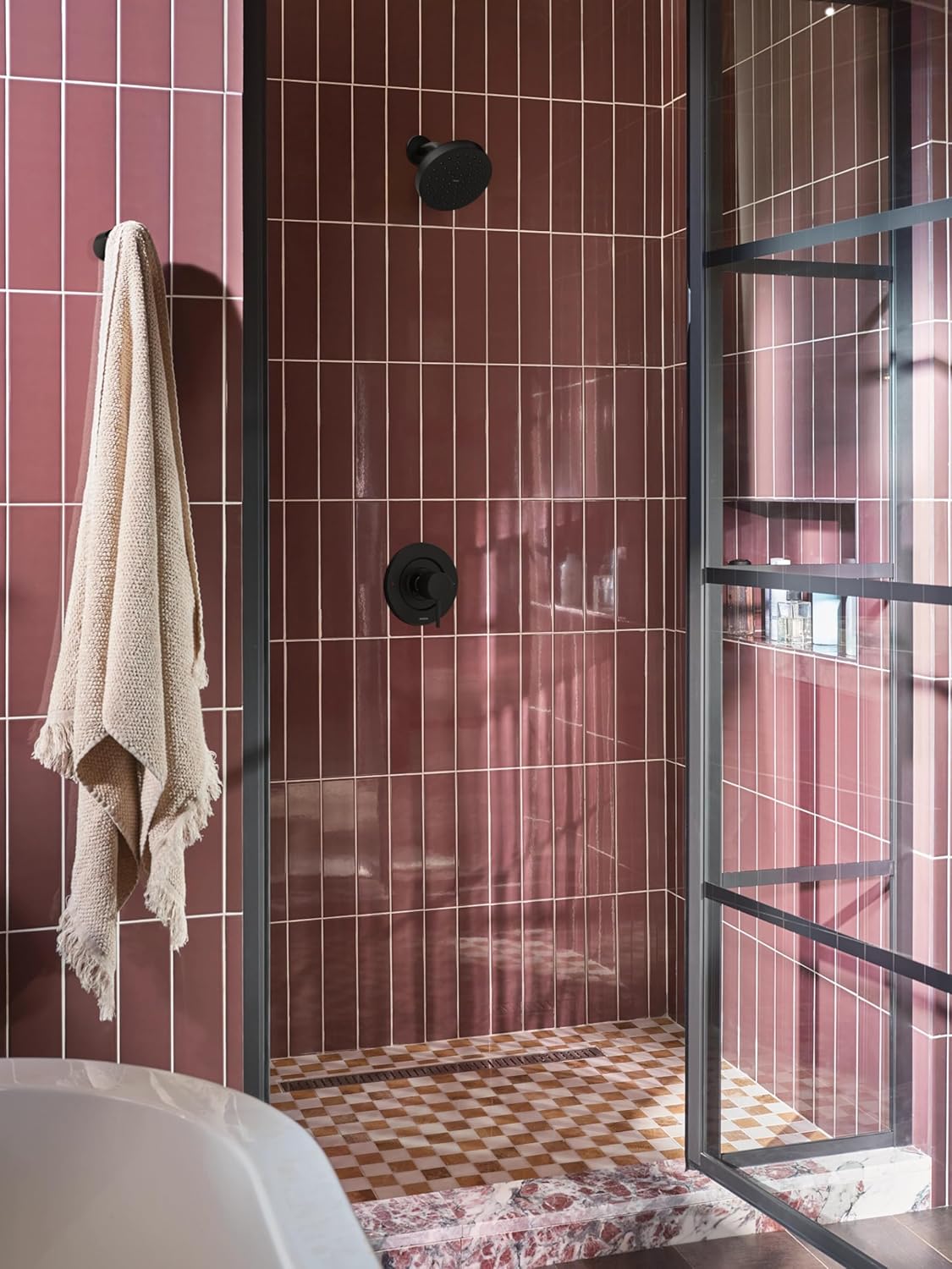 Moen T2191BL - Maniglia di Ricambio per Vasca Doccia, Nero Opaco - immagine 6