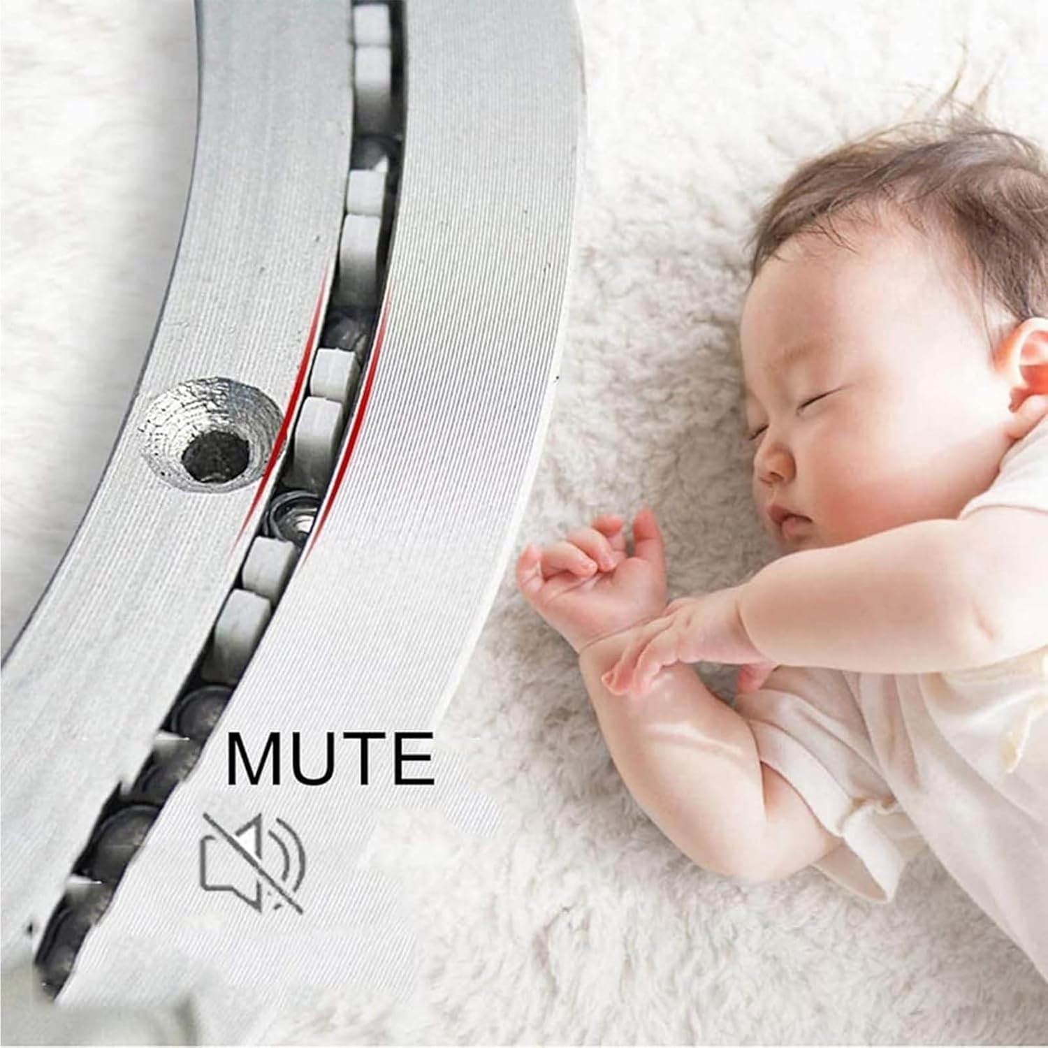 Piastra Girevole Quiet 60cm con Cuscinetto 360 Gradi - immagine 2