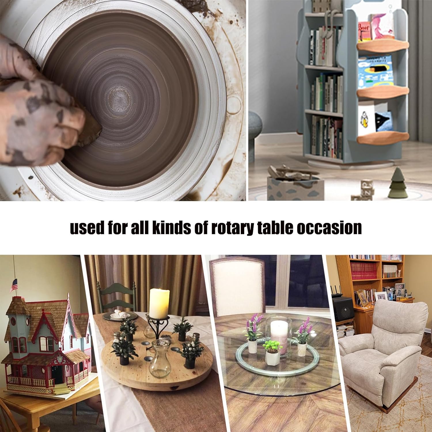 Piastra Girevole Quiet 60cm con Cuscinetto 360 Gradi - immagine 3