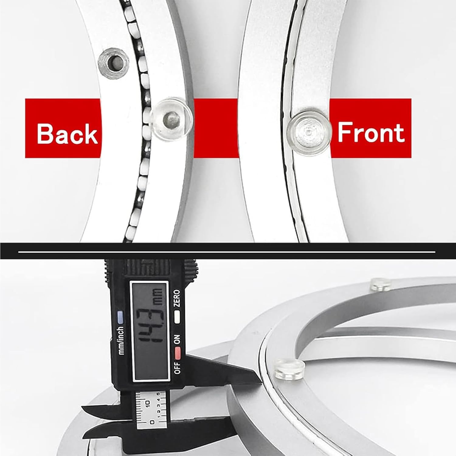 Piastra Girevole Quiet 60cm con Cuscinetto 360 Gradi - immagine 4