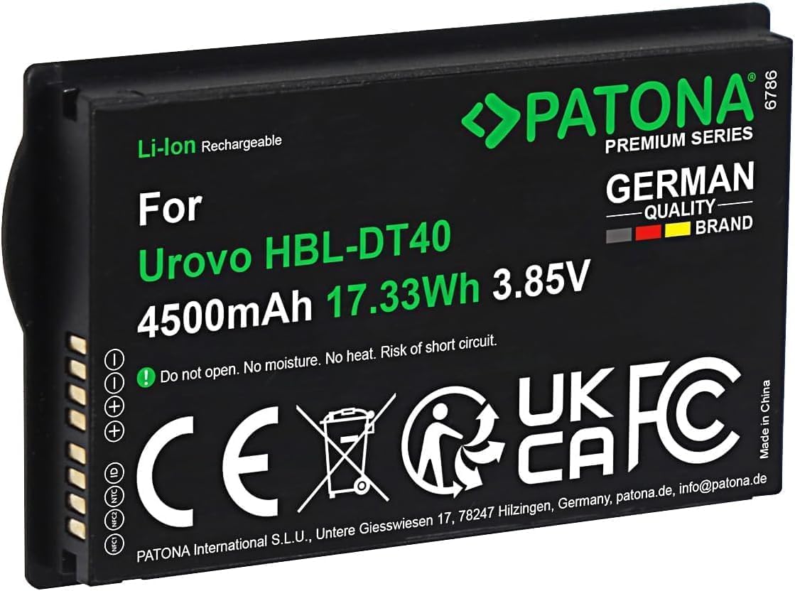 Patona Batteria per Urovo DT40 Scanner, 4500 mAh - immagine 1