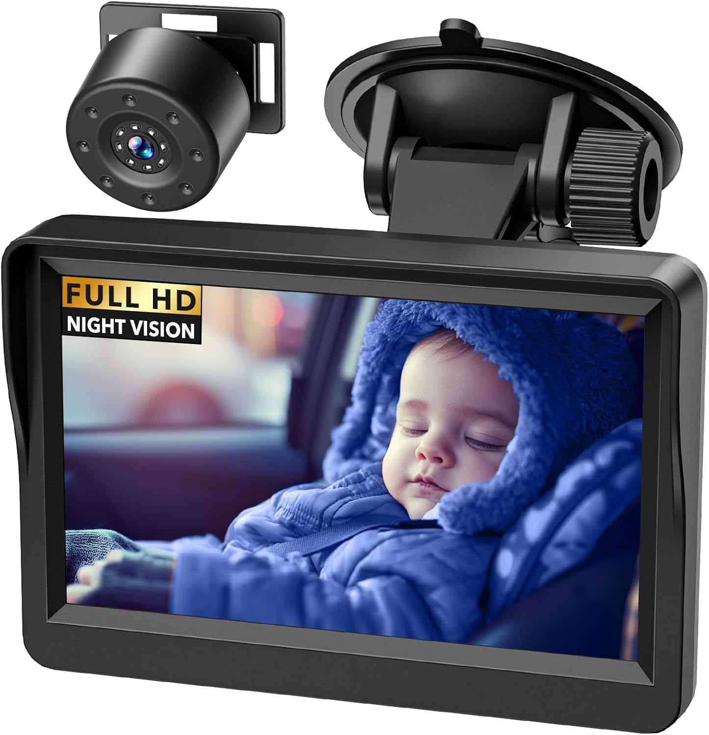 Baby Car Camera 4,3" HD IR Night Vision 178° Wide View - immagine 1